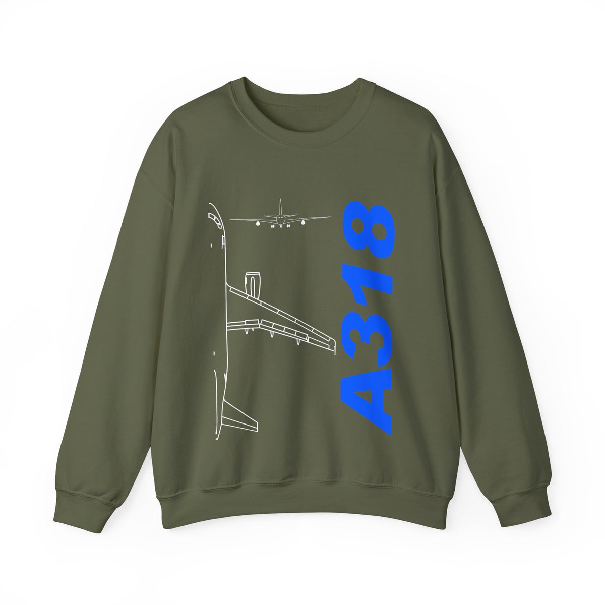 Airbus A318 Crewneck Sweatshirt - Travel Inspiring Cozy Apparel