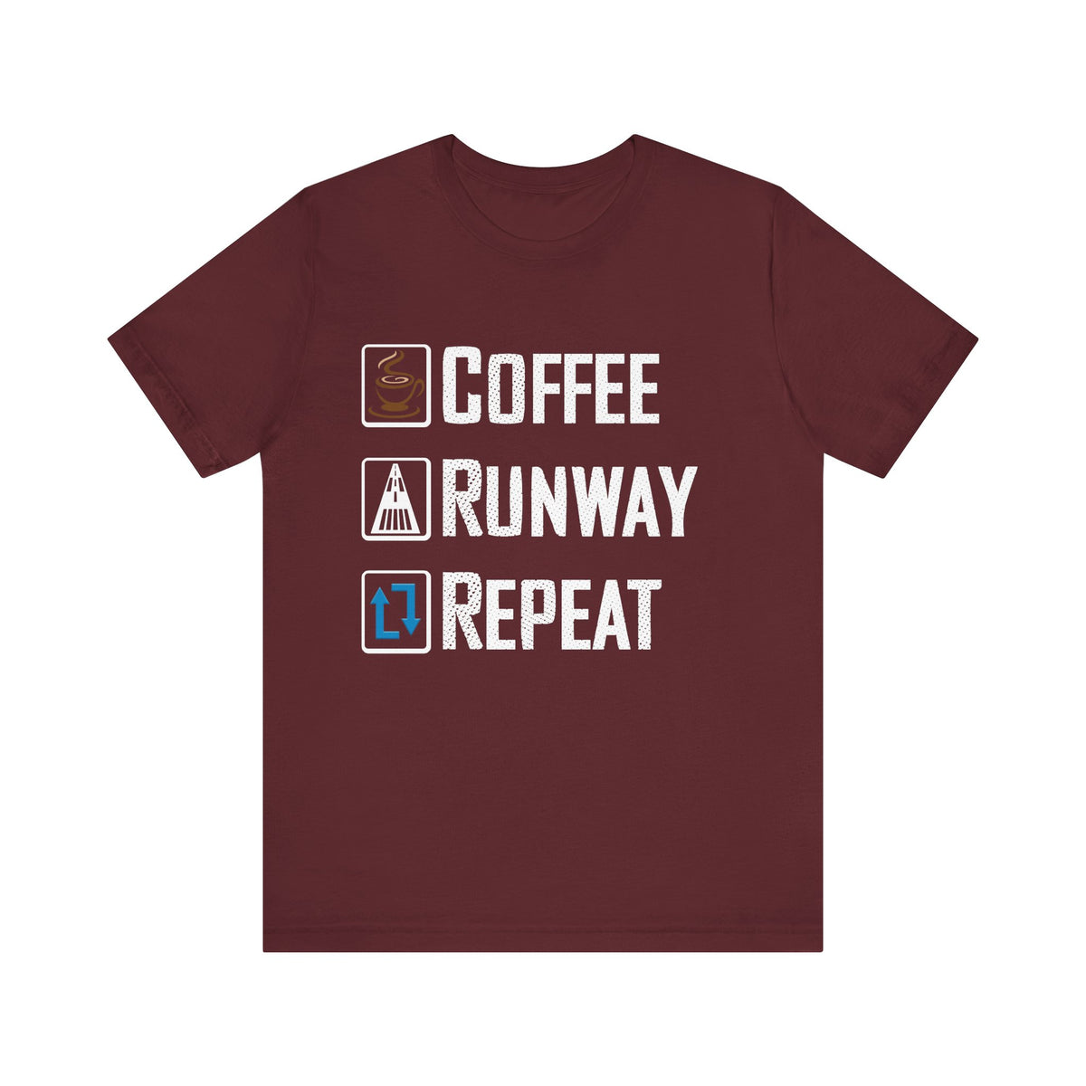 Coffee Runway Repeat - Unisex Jersey Tee