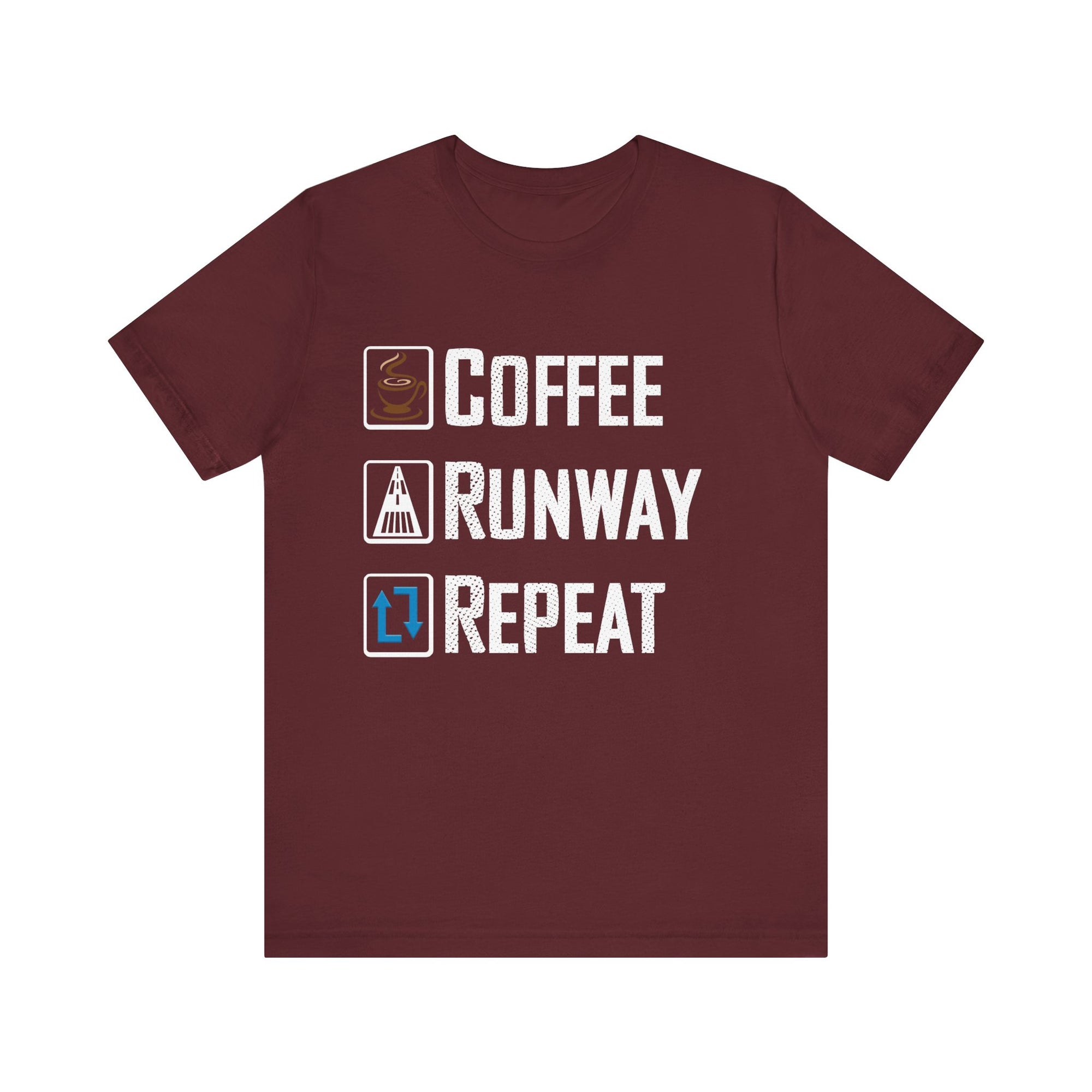 Coffee Runway Repeat - Unisex Jersey Tee