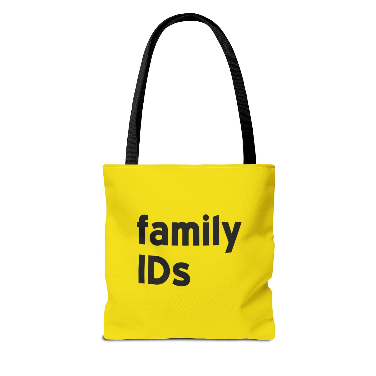 Family Ids Tote Bag — Printed Green Travel Tote