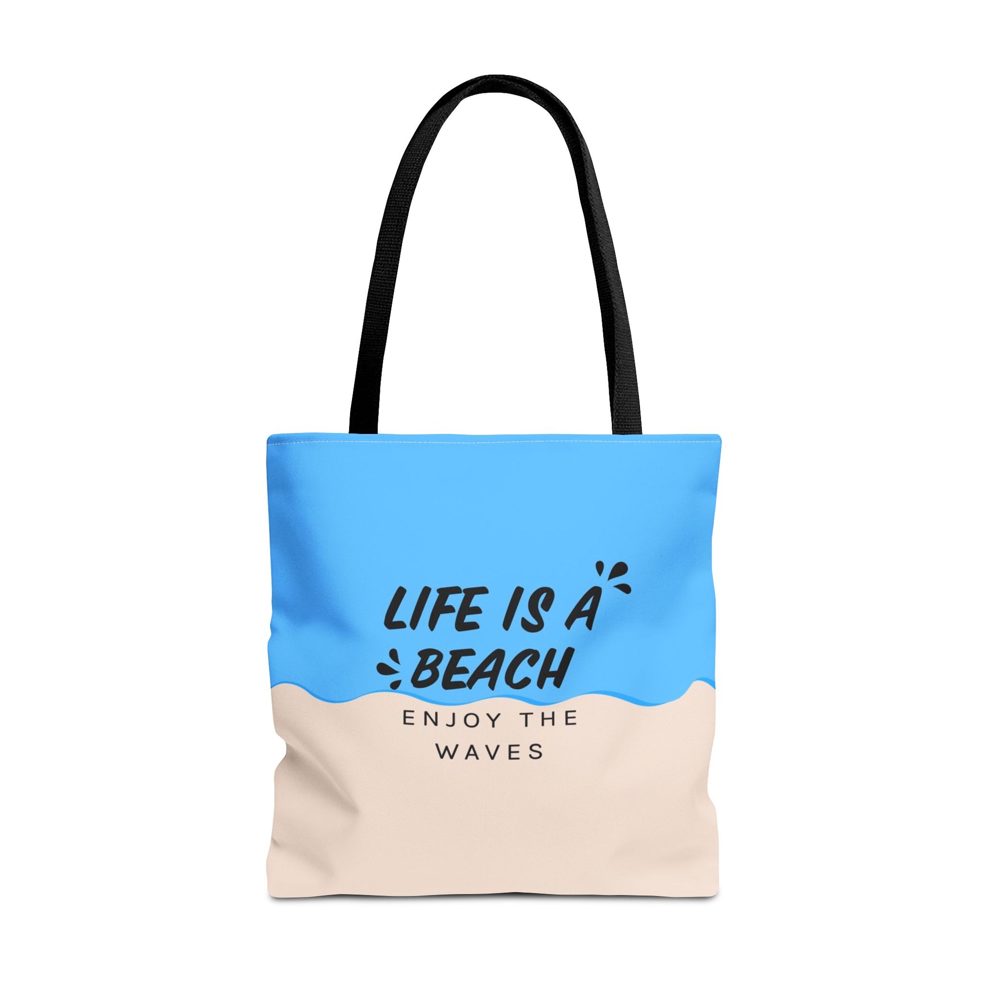 Life Is A Beach Tote Bag — Printed Green Travel Tote