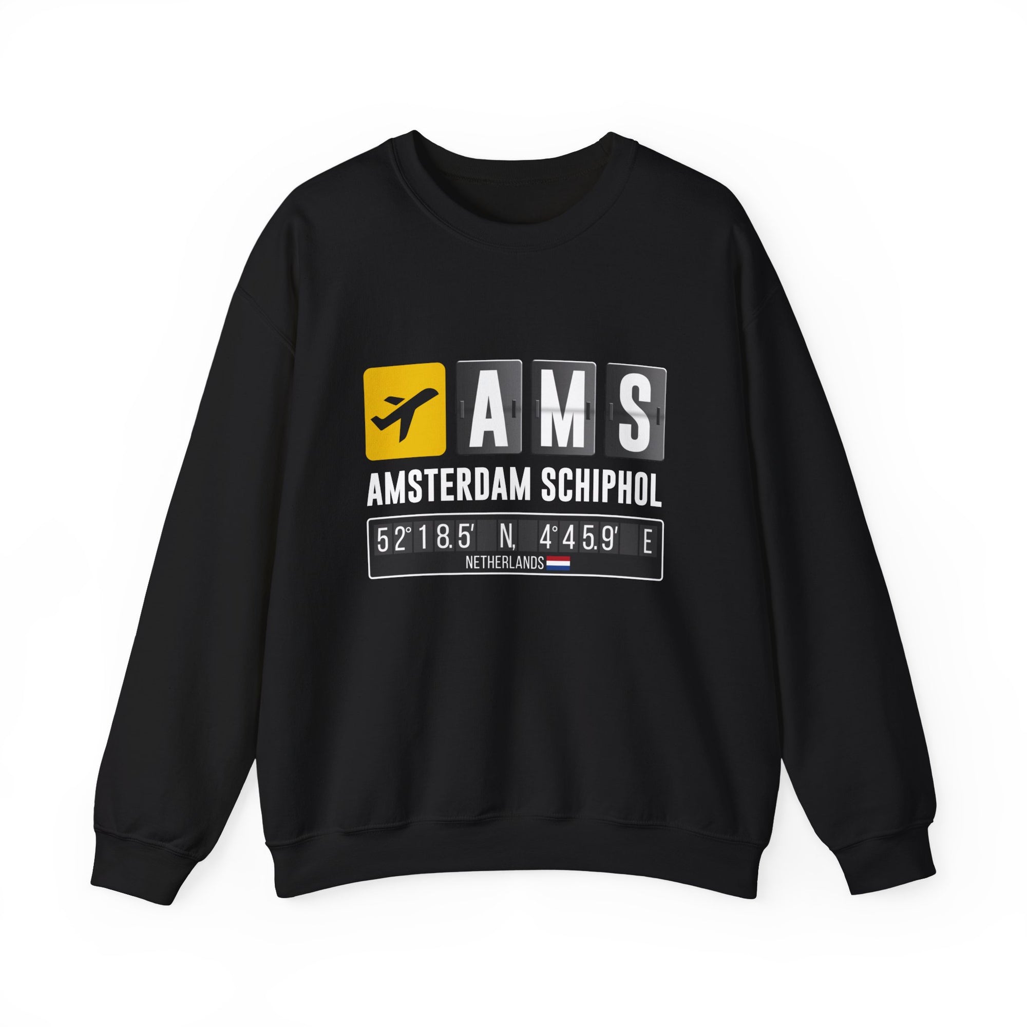 AMS Amsterdam Airport Schiphol     -  Crewneck Sweatshirt
