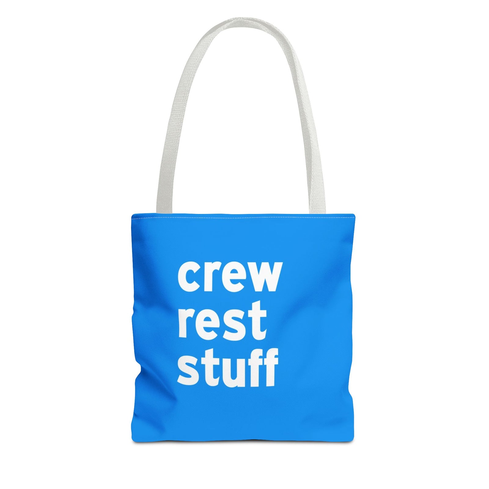 Crew Rest Stuff Tote Bag — Printed Green Travel Tote
