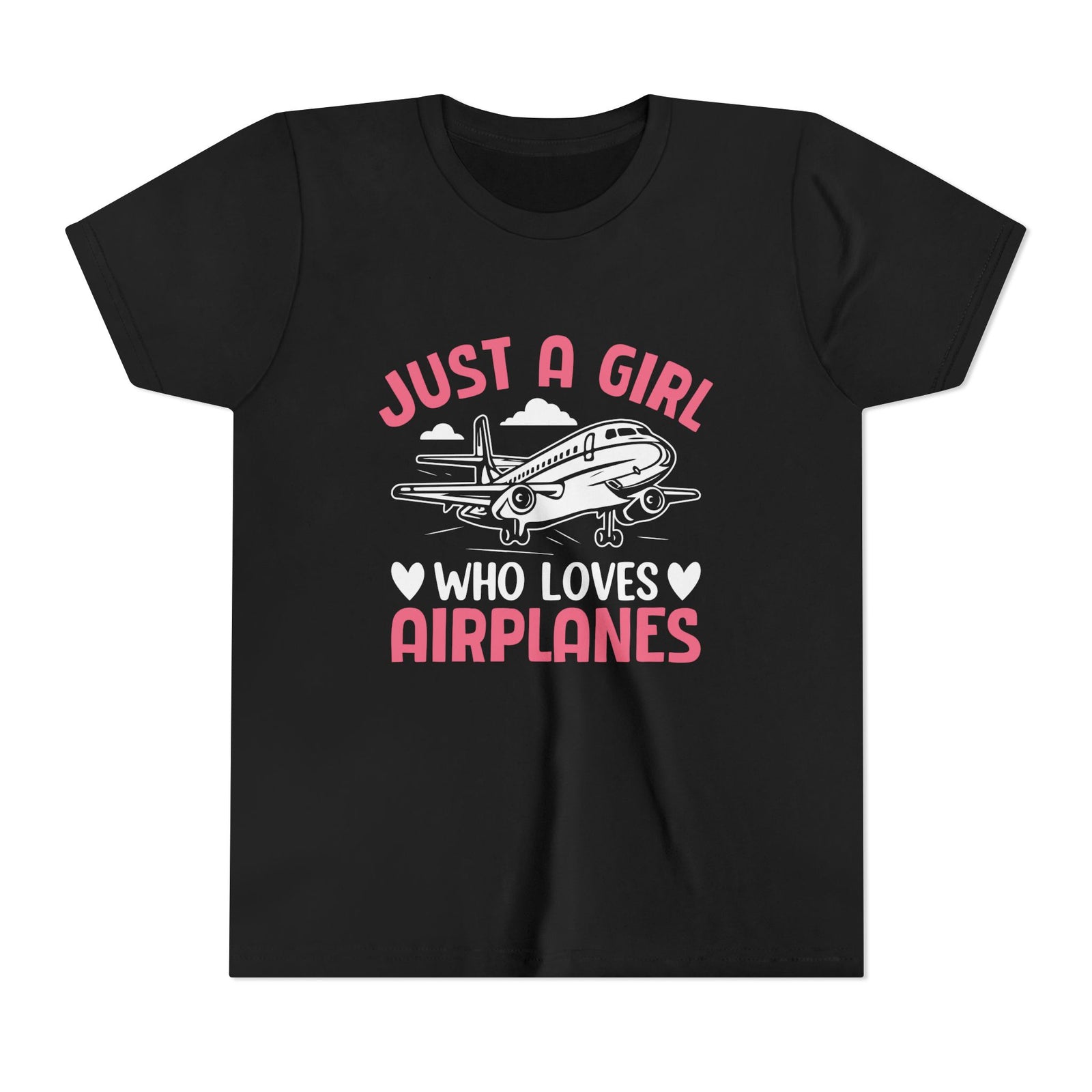 Just A Girl Who Loves Aieplanes   - Unisex Youth Short Sleeve Tee