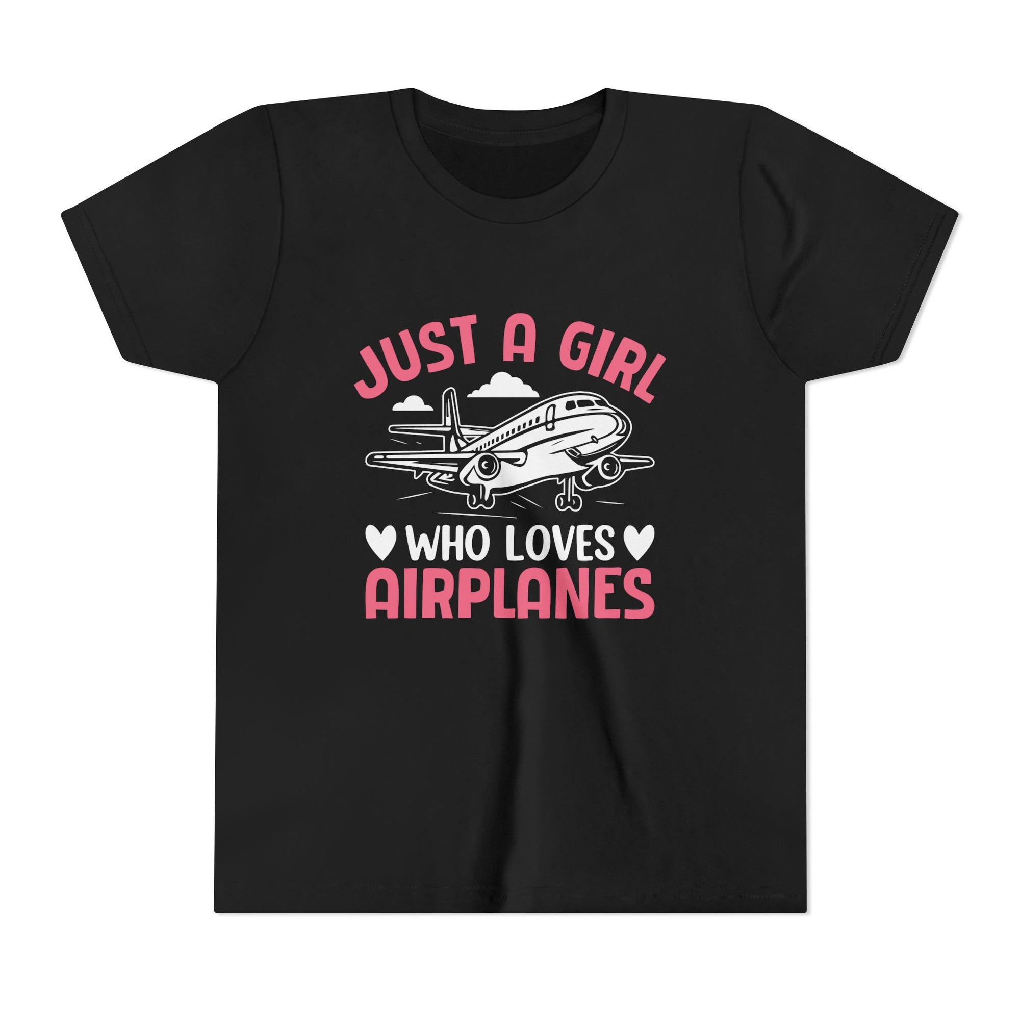 Just A Girl Who Loves Aieplanes   - Unisex Youth Short Sleeve Tee