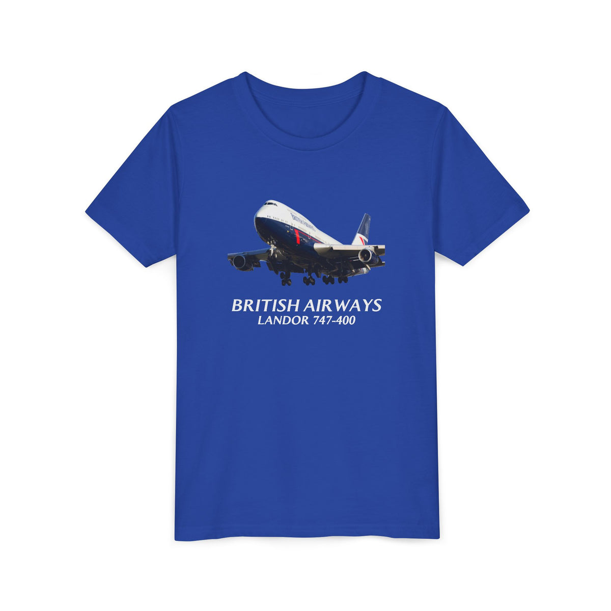 British Airways Landor 747-400 - Unisex Youth Short Sleeve Tee