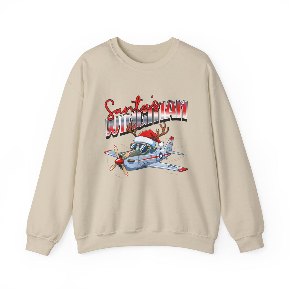 Santa’s wingman Crewneck Sweatshirt - Travel Inspiring Cozy Apparel