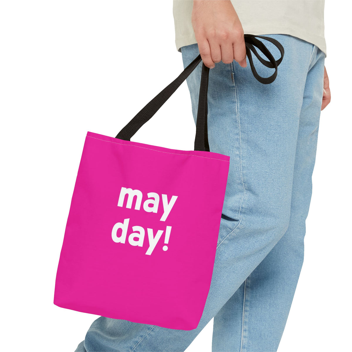 May Day! Tote Bag — Printed Green Travel Tote