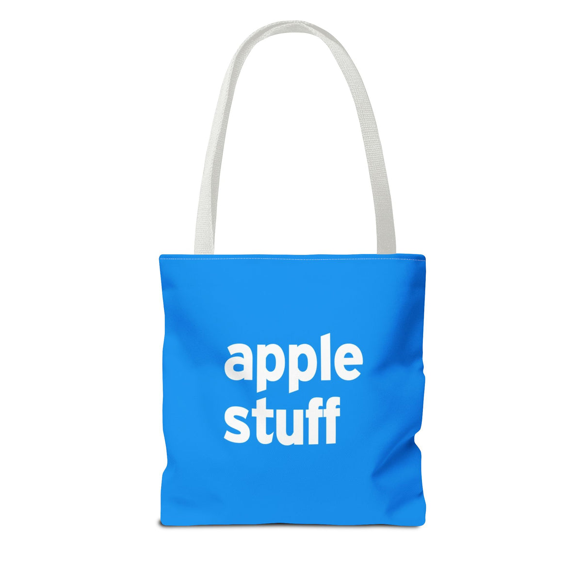 Apple Stuff Tote Bag — Printed Green Travel Tote
