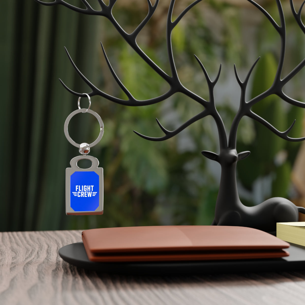 Flight Crew Blue - Rectangle Keyring