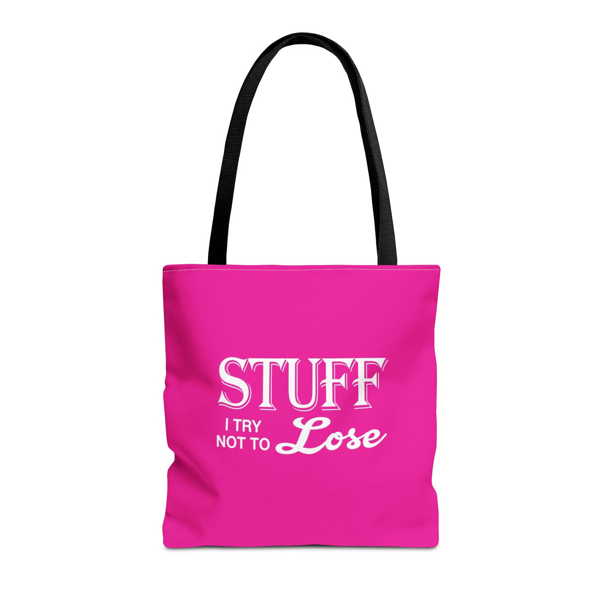 Stuff I Try Not To Lose Tote Bag — Printed Green Travel Tote
