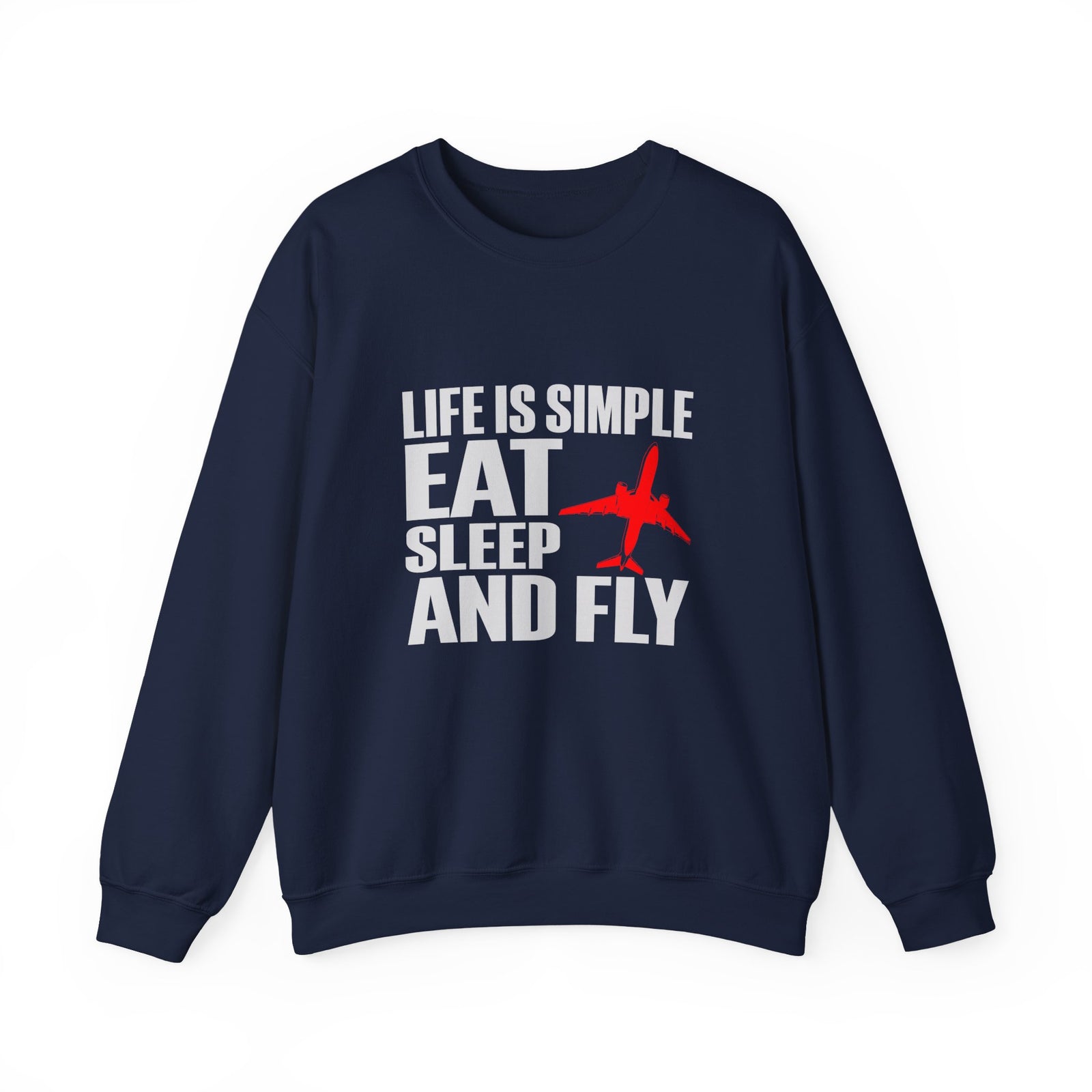 Life Is Simple  Crewneck Sweatshirt - Travel Inspiring Cozy Apparel