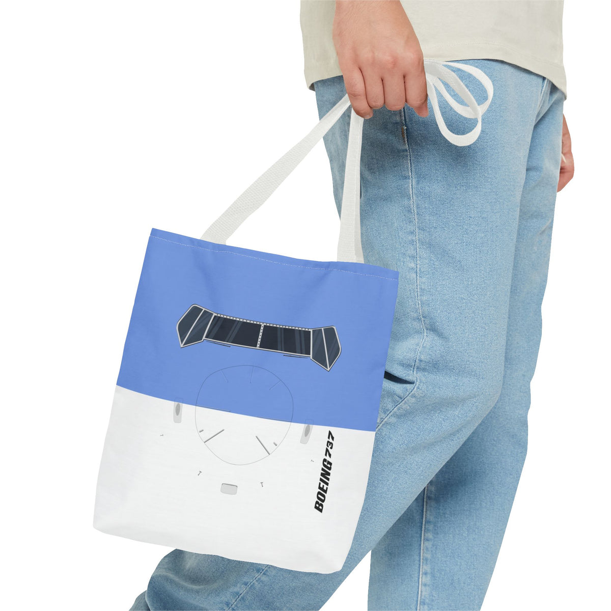 737 Tote Bag — Printed Green Travel Tote