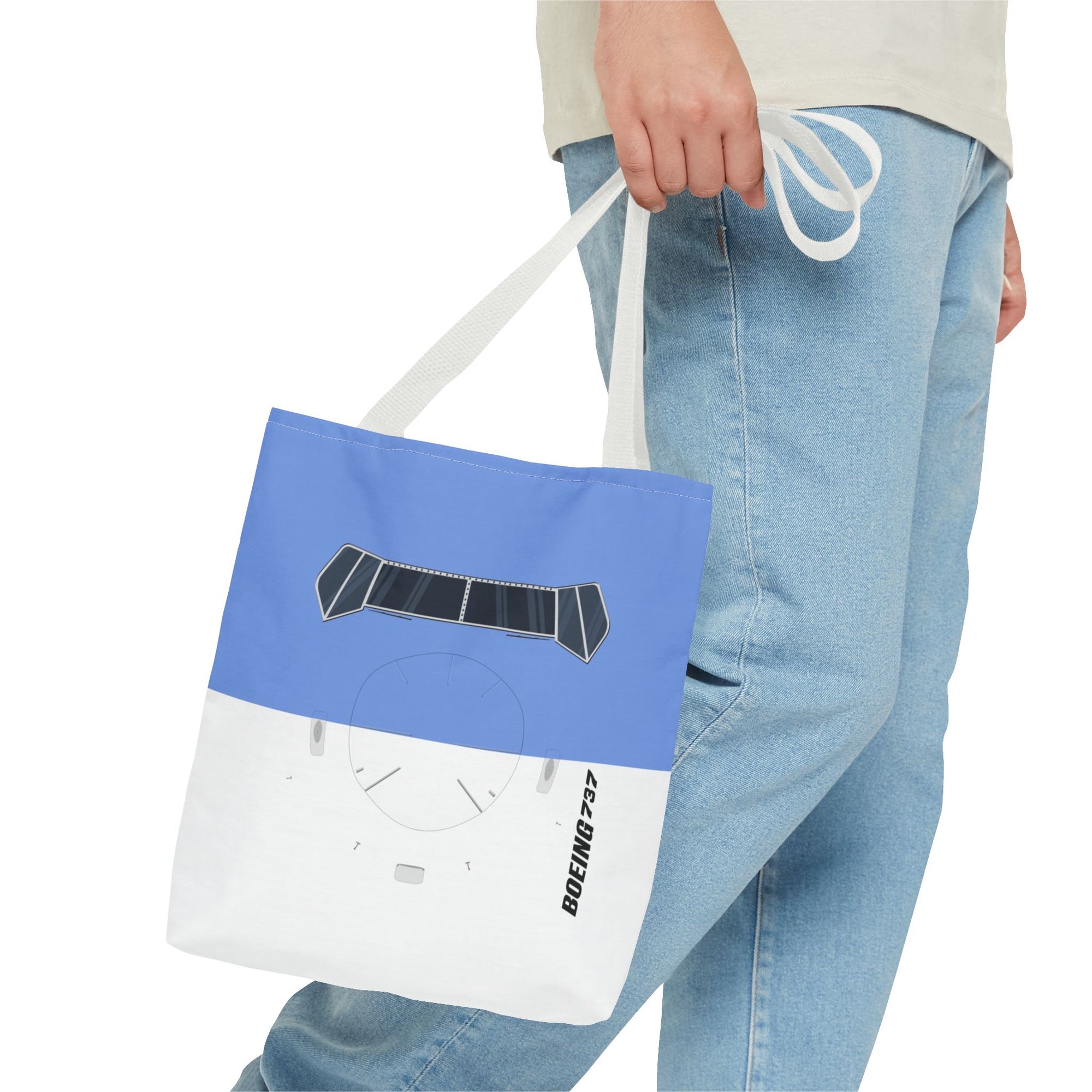 737 Tote Bag — Printed Green Travel Tote