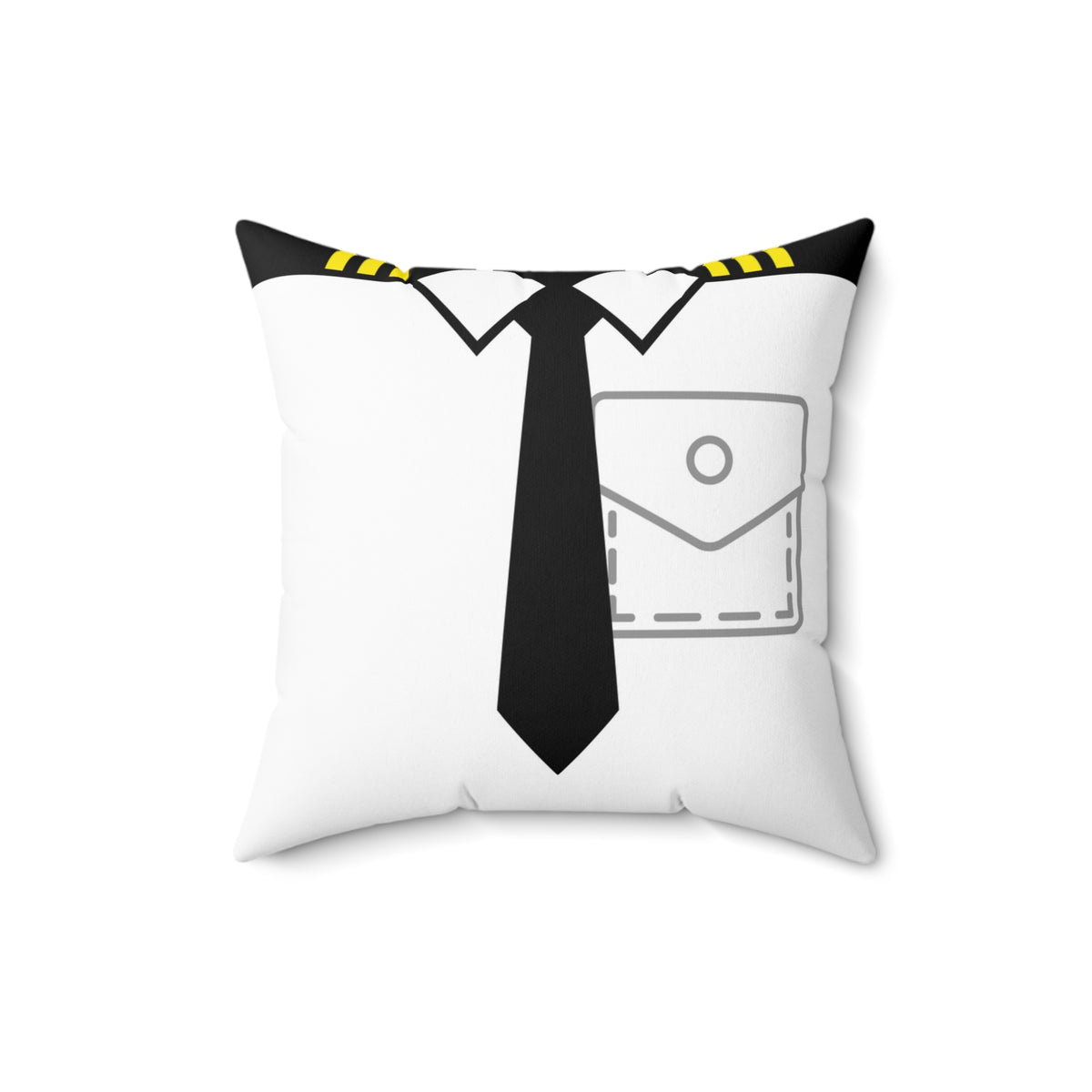 Co-Pilot Shirt &amp; Tie Cushion - Spun Polyester Square Pillow