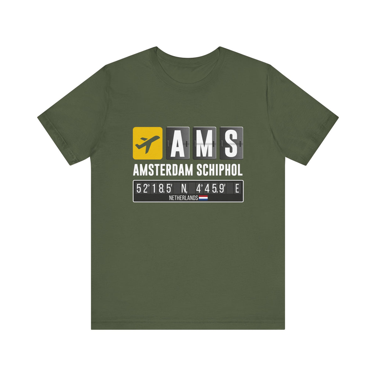 AMS Amsterdam Airport Schiphol - Unisex Jersey Tee