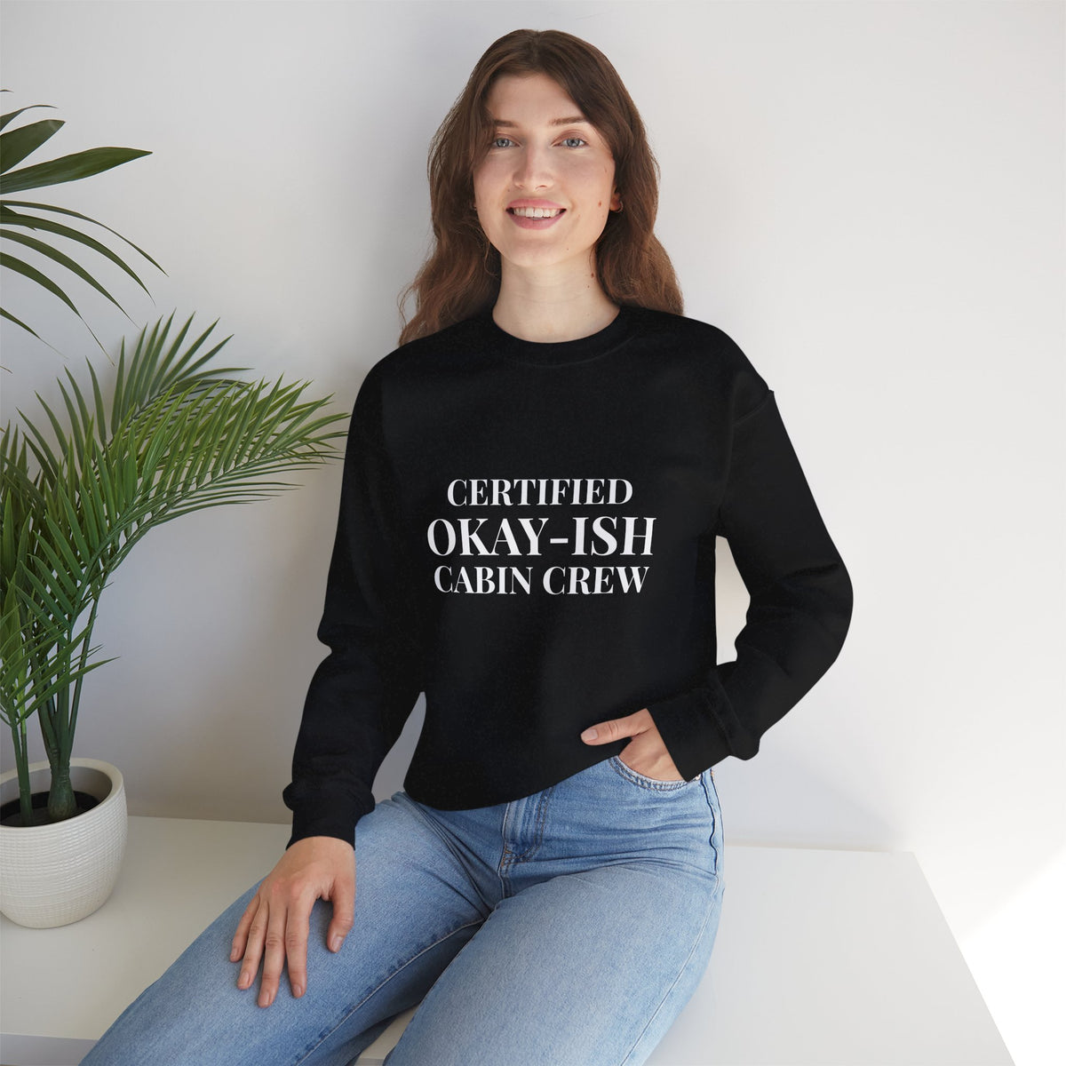 Certified Okay-ish Cabin Crew -  Crewneck Sweatshirt