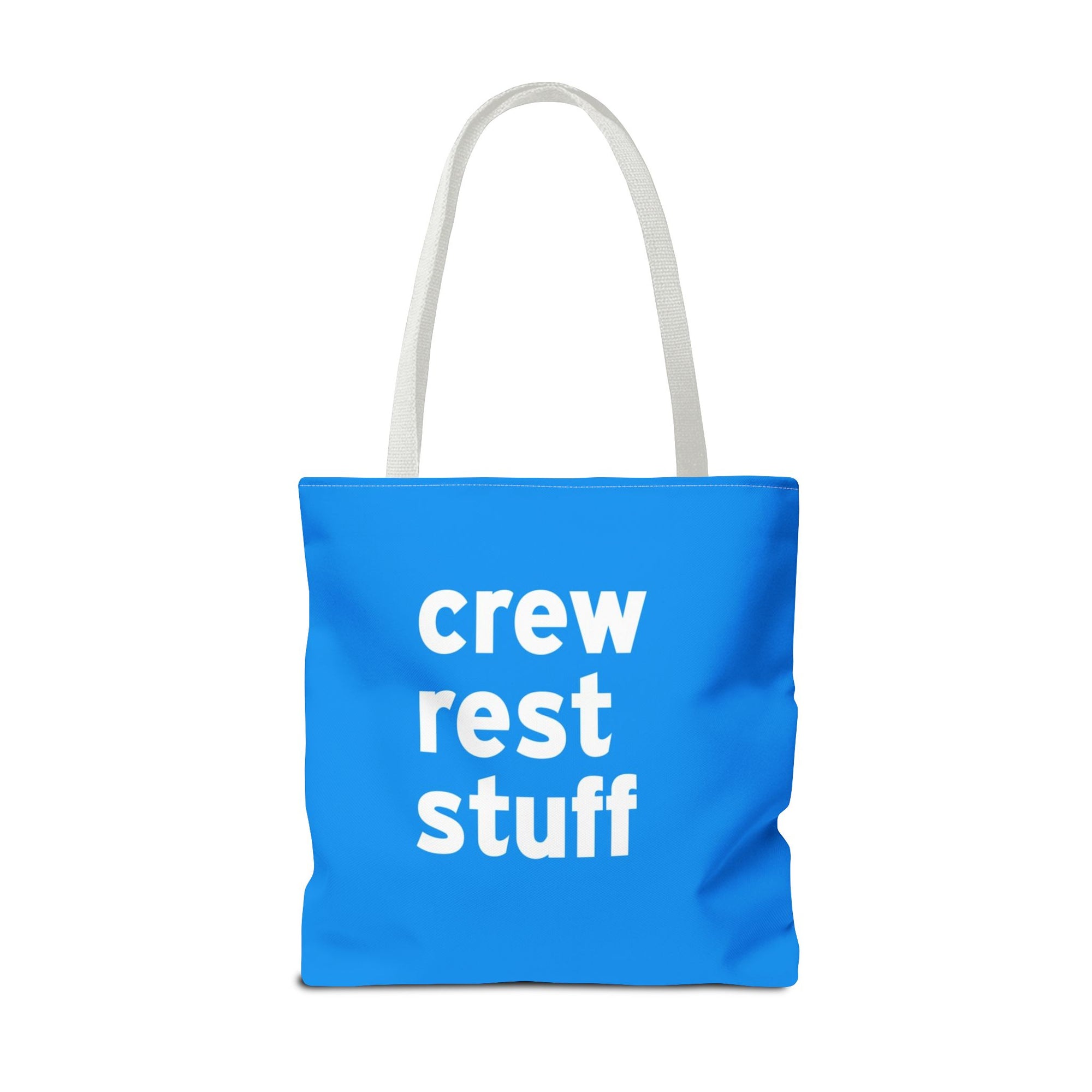 Crew Rest Stuff Tote Bag — Printed Green Travel Tote