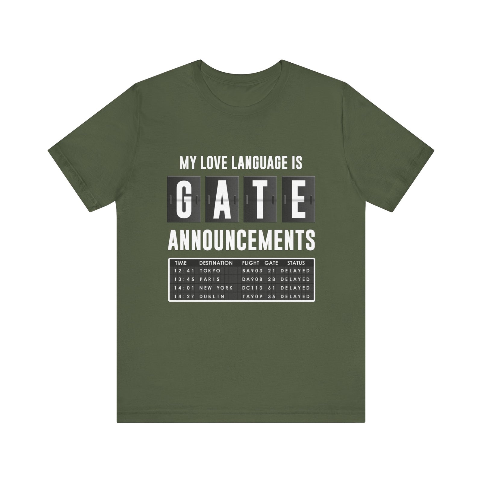 My Love Language Is Gate Announcement - Unisex Jersey Tee