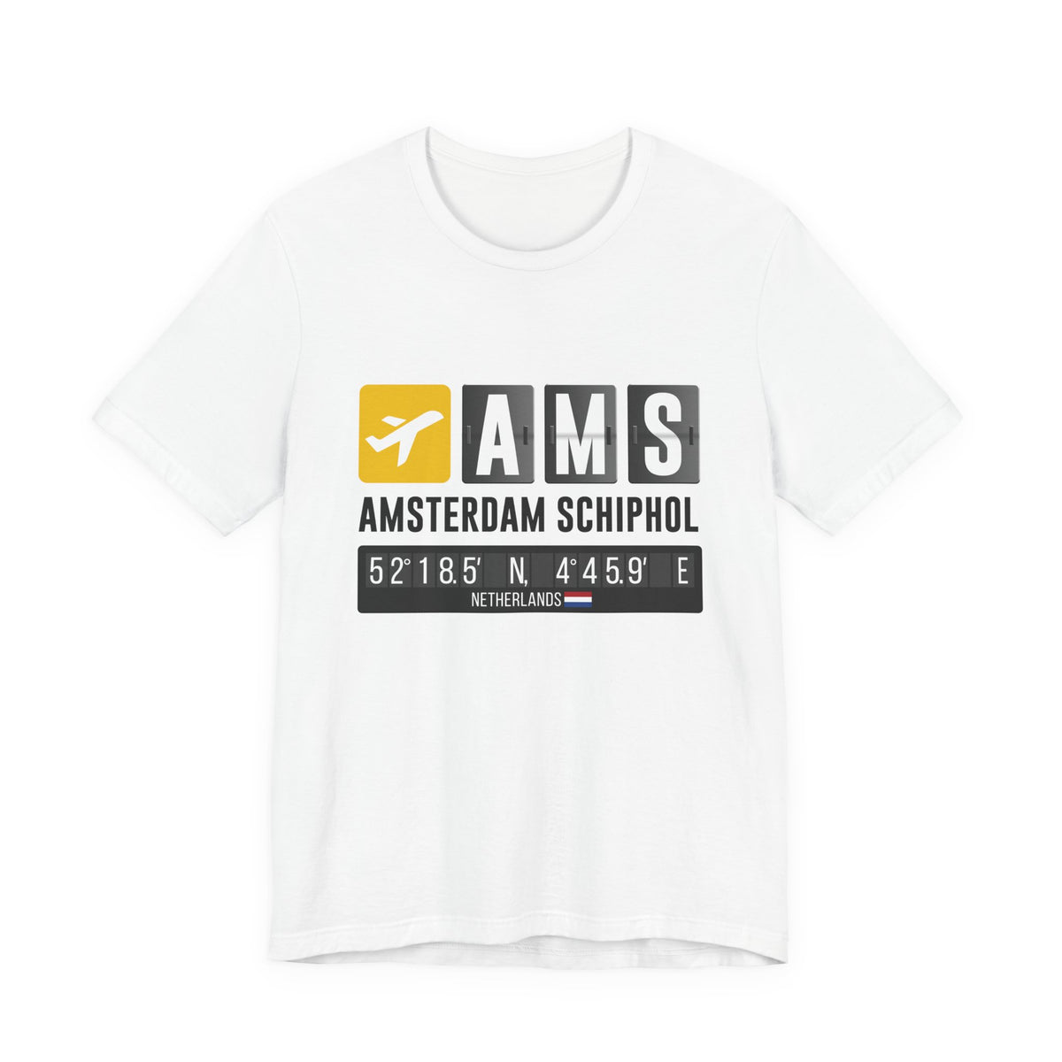 AMS Amsterdam Airport Schiphol - Unisex Jersey Tee