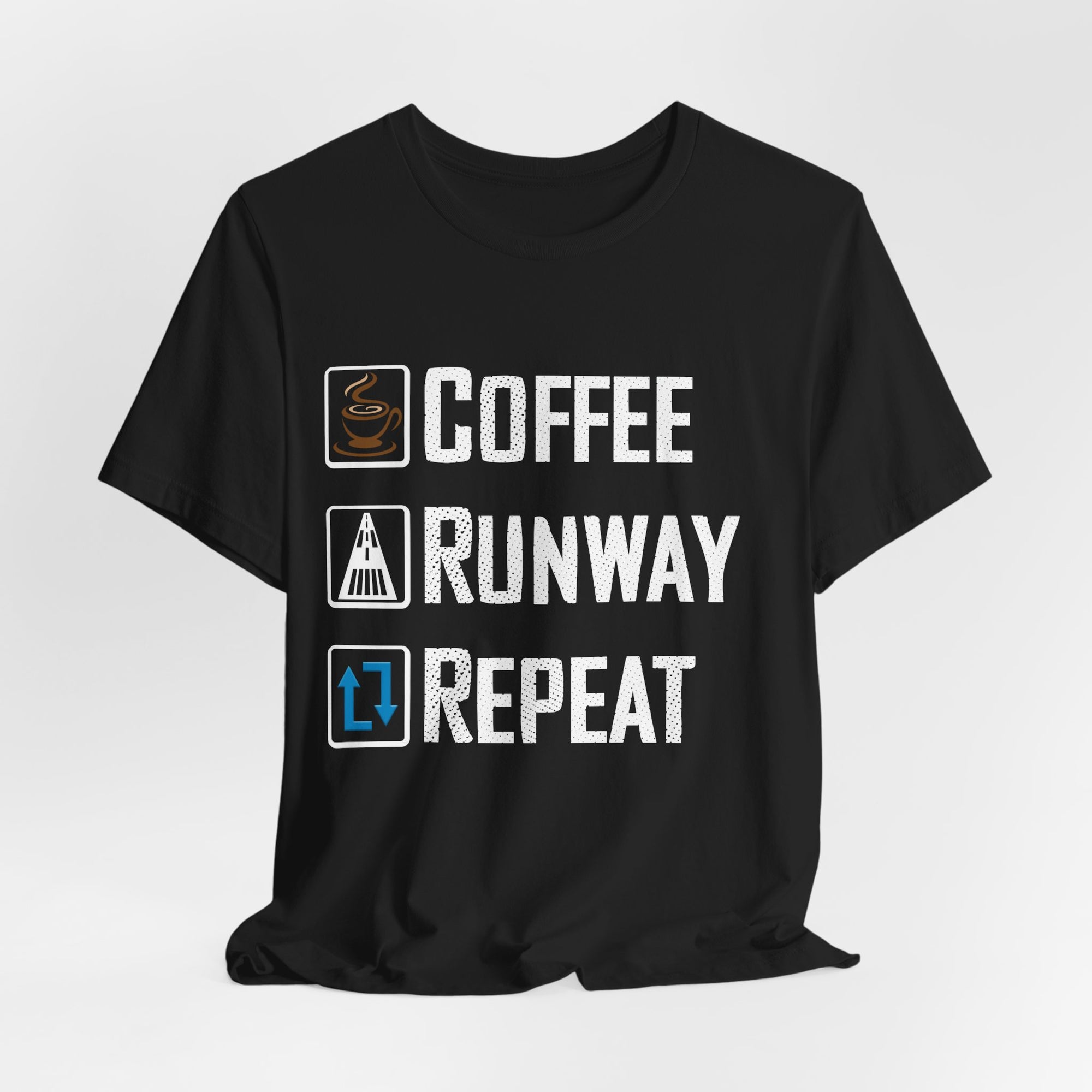 Coffee Runway Repeat - Unisex Jersey Tee