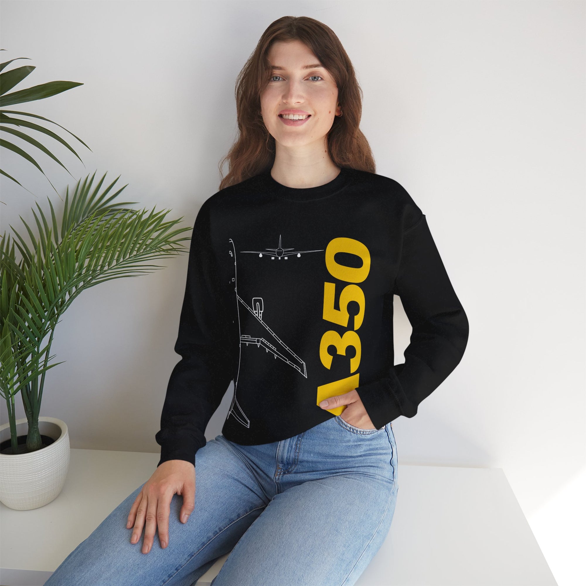 Airbus A350 Crewneck Sweatshirt - Travel Inspiring Cozy Apparel