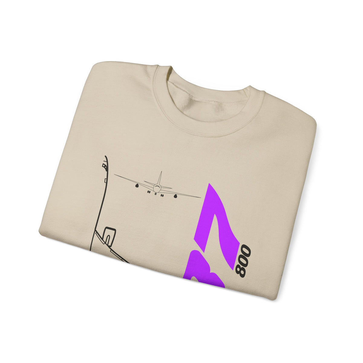 Boeing 737-800  Crewneck Sweatshirt - Travel Inspiring Cozy Apparel