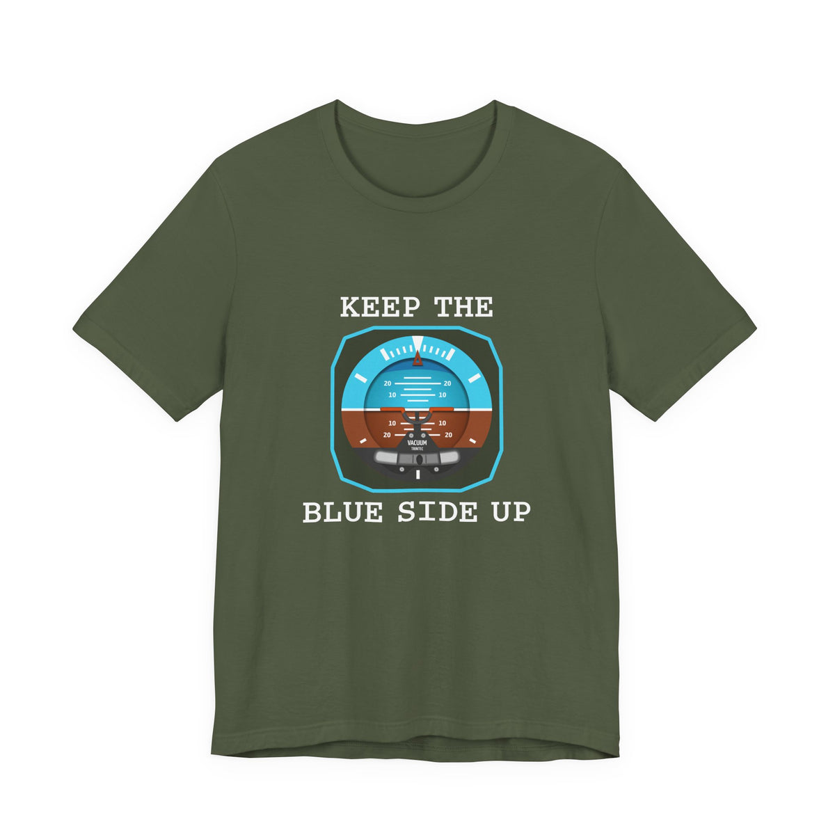 Keep The Blue Side Up Unisex Jersey Tee - Perfect for Aviation Enthusiasts
