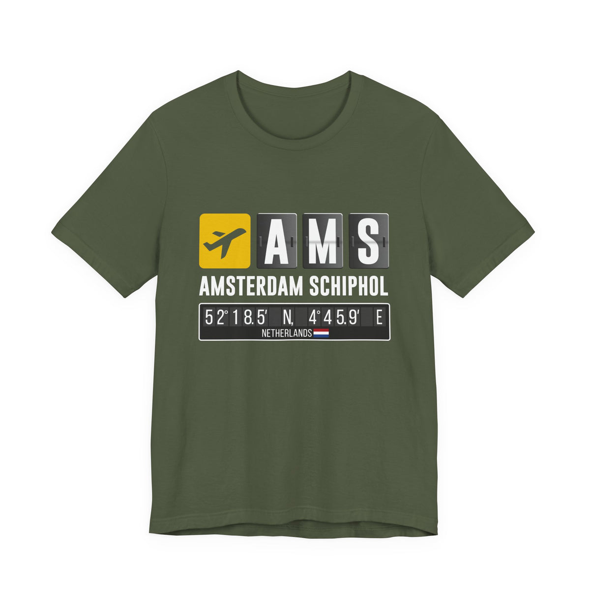 AMS Amsterdam Airport Schiphol - Unisex Jersey Tee