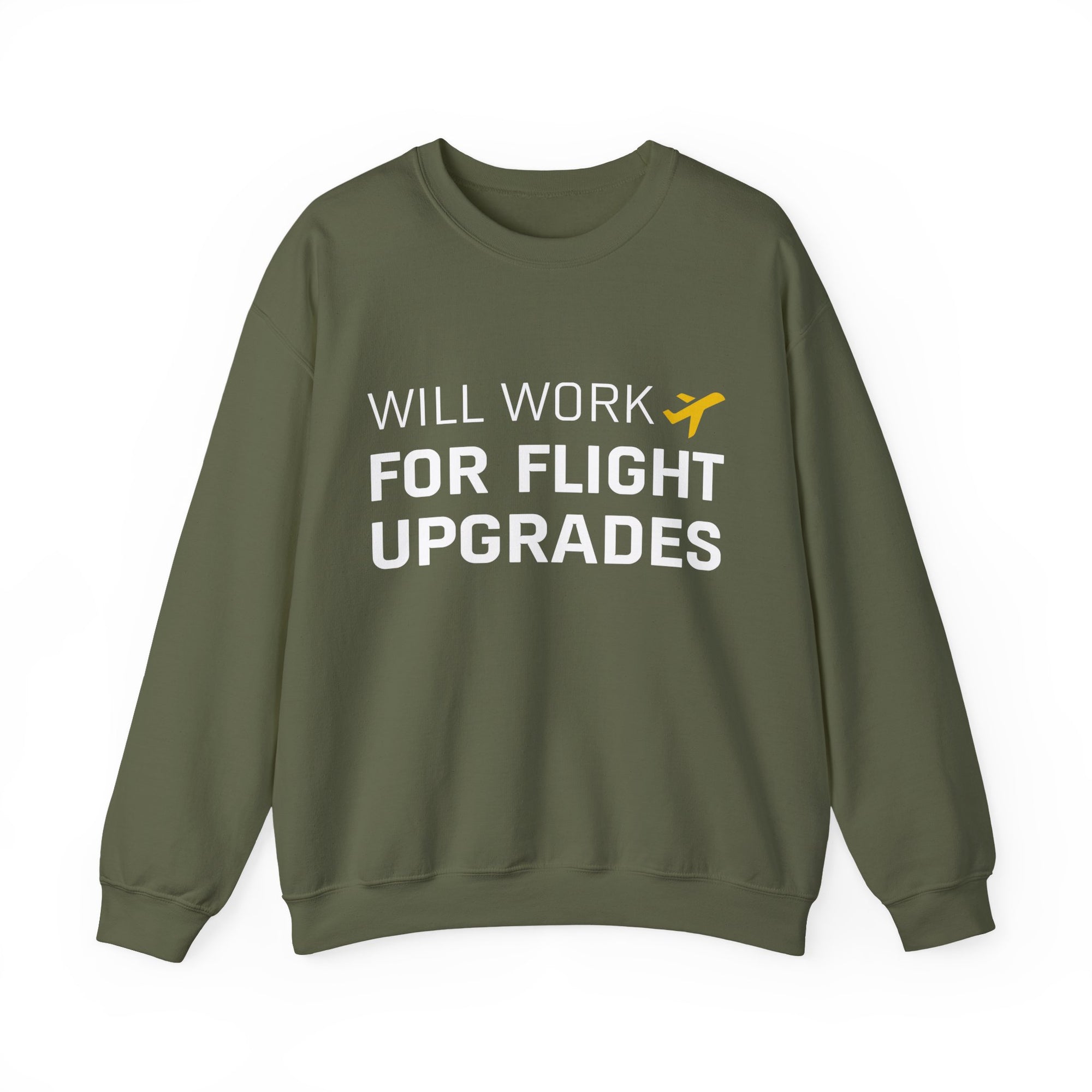 Will Work For Flight Upgrades -  Crewneck Sweatshirt