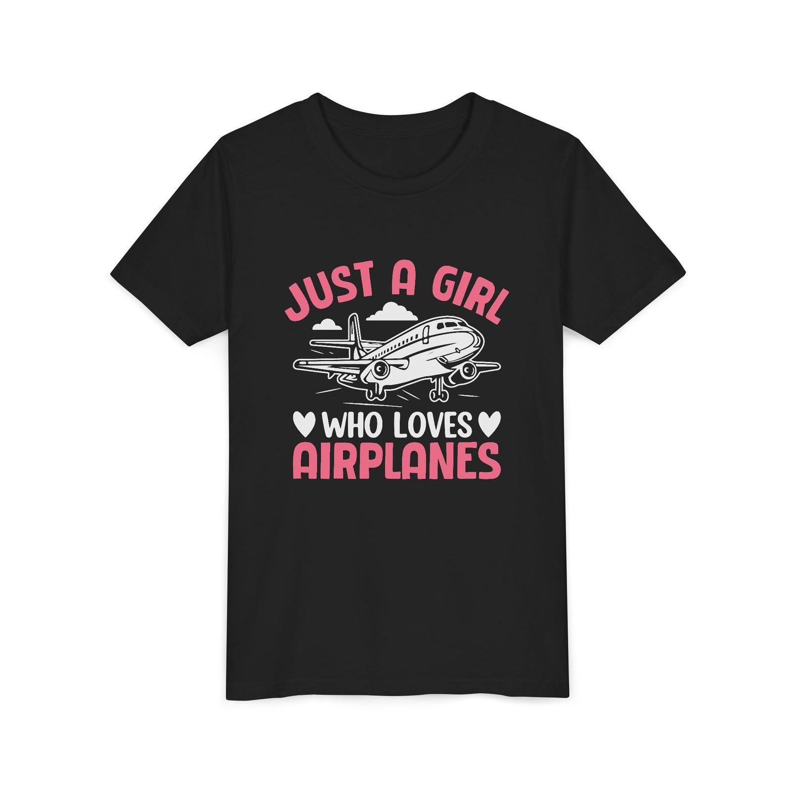 Just A Girl Who Loves Aieplanes   - Unisex Youth Short Sleeve Tee