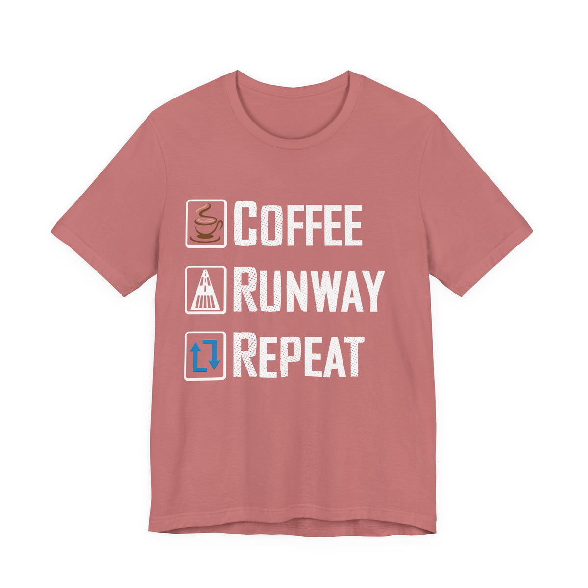 Coffee Runway Repeat - Unisex Jersey Tee