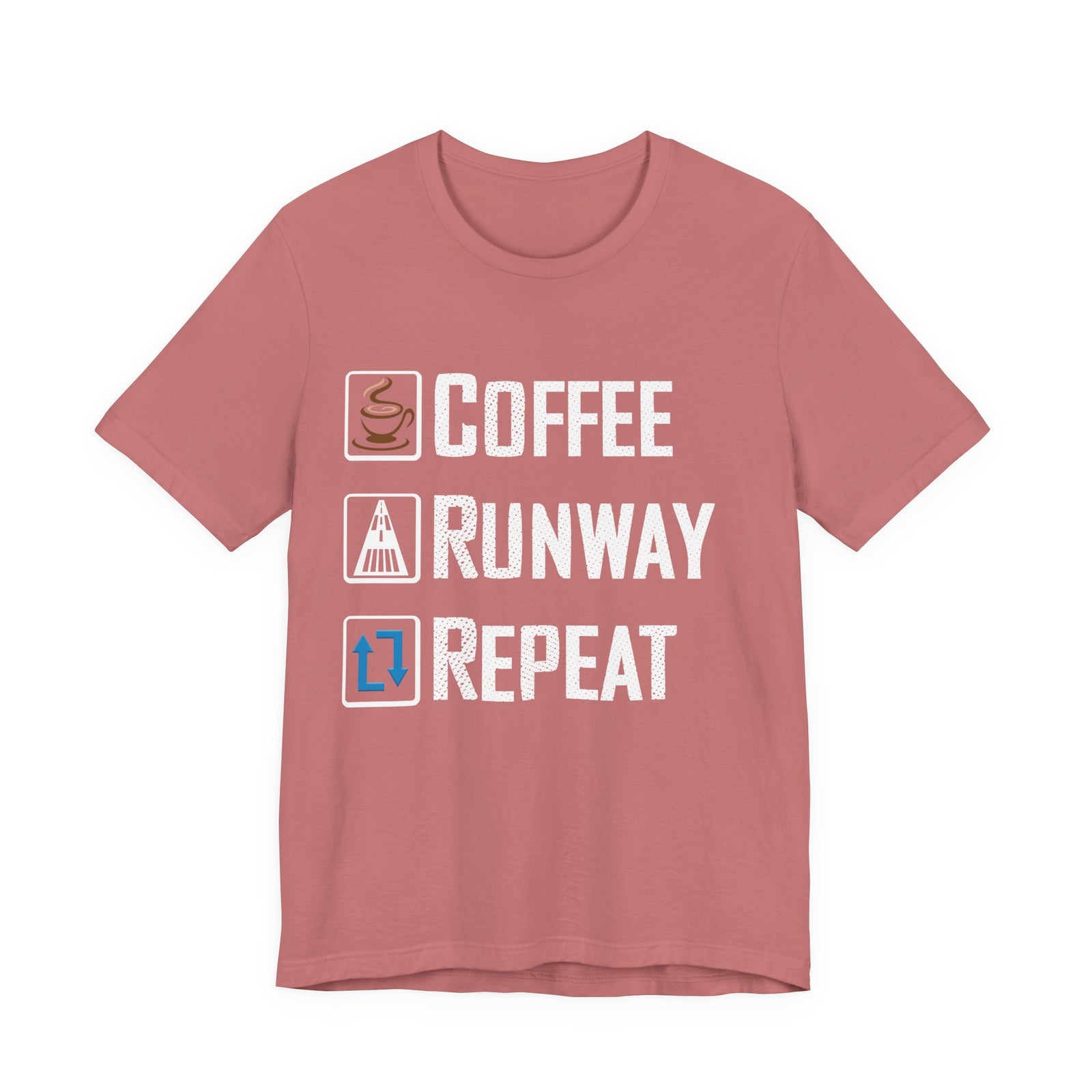 Coffee Runway Repeat - Unisex Jersey Tee