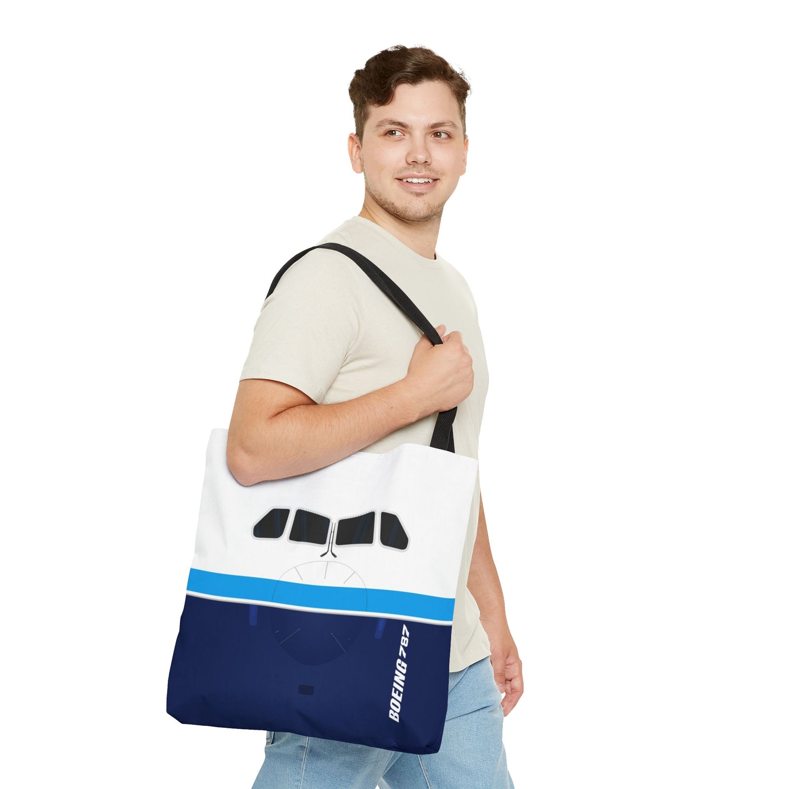 787 Tote Bag — Printed Green Travel Tote