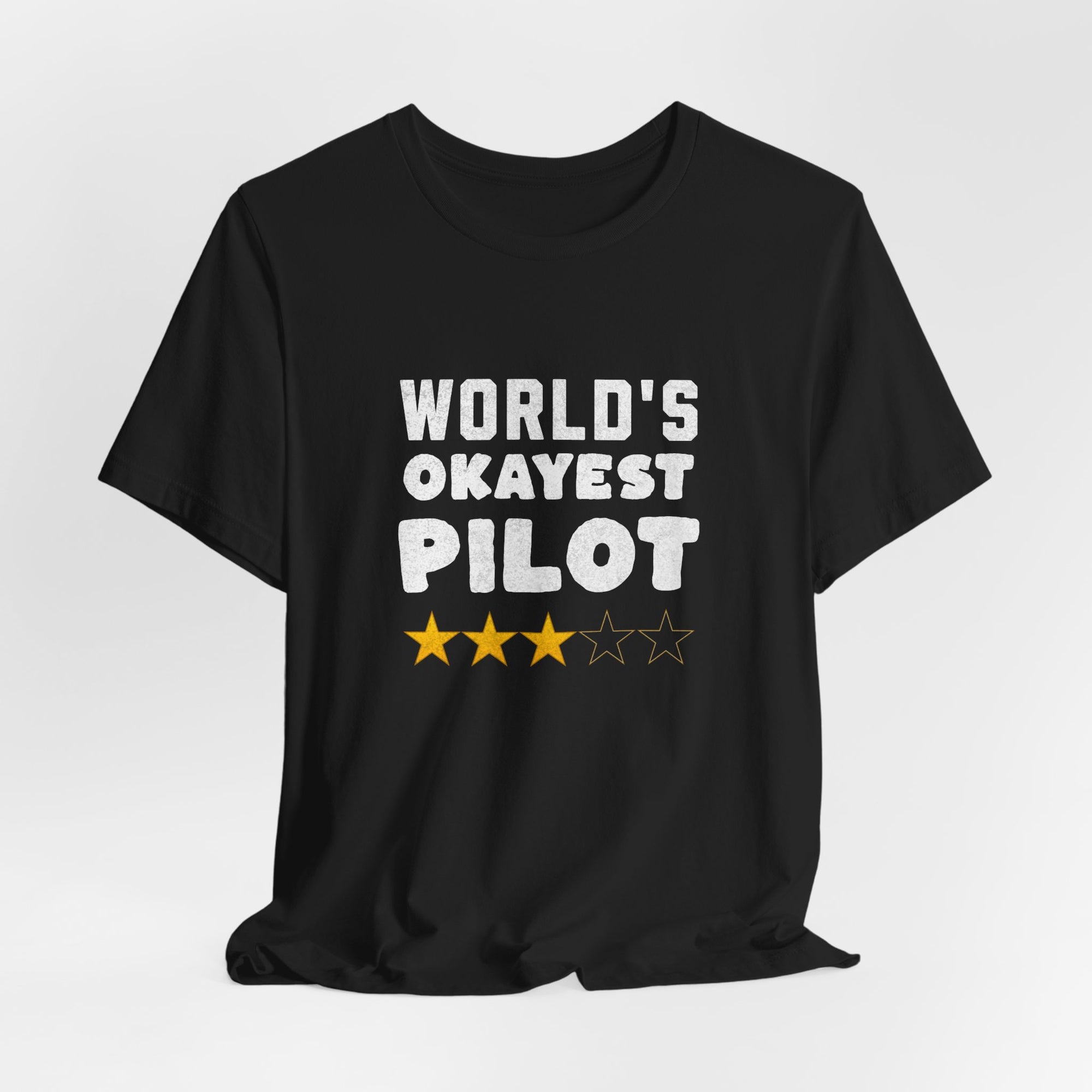 Worlds Okayest Pilot Unisex Jersey Tee - Perfect for Aviation Enthusiasts