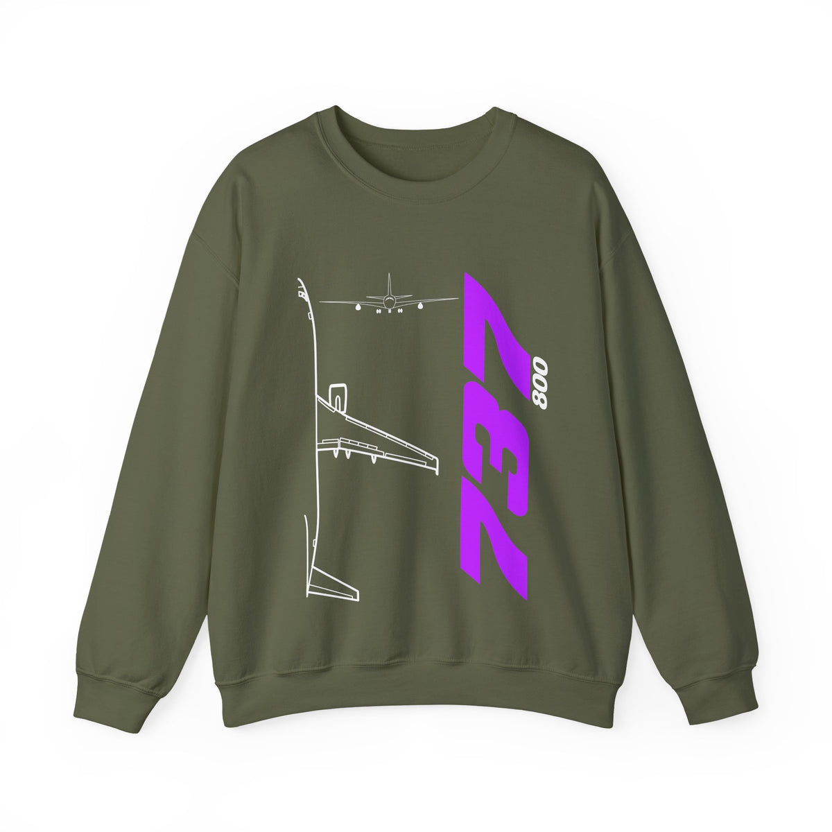 Boeing 737-800  Crewneck Sweatshirt - Travel Inspiring Cozy Apparel