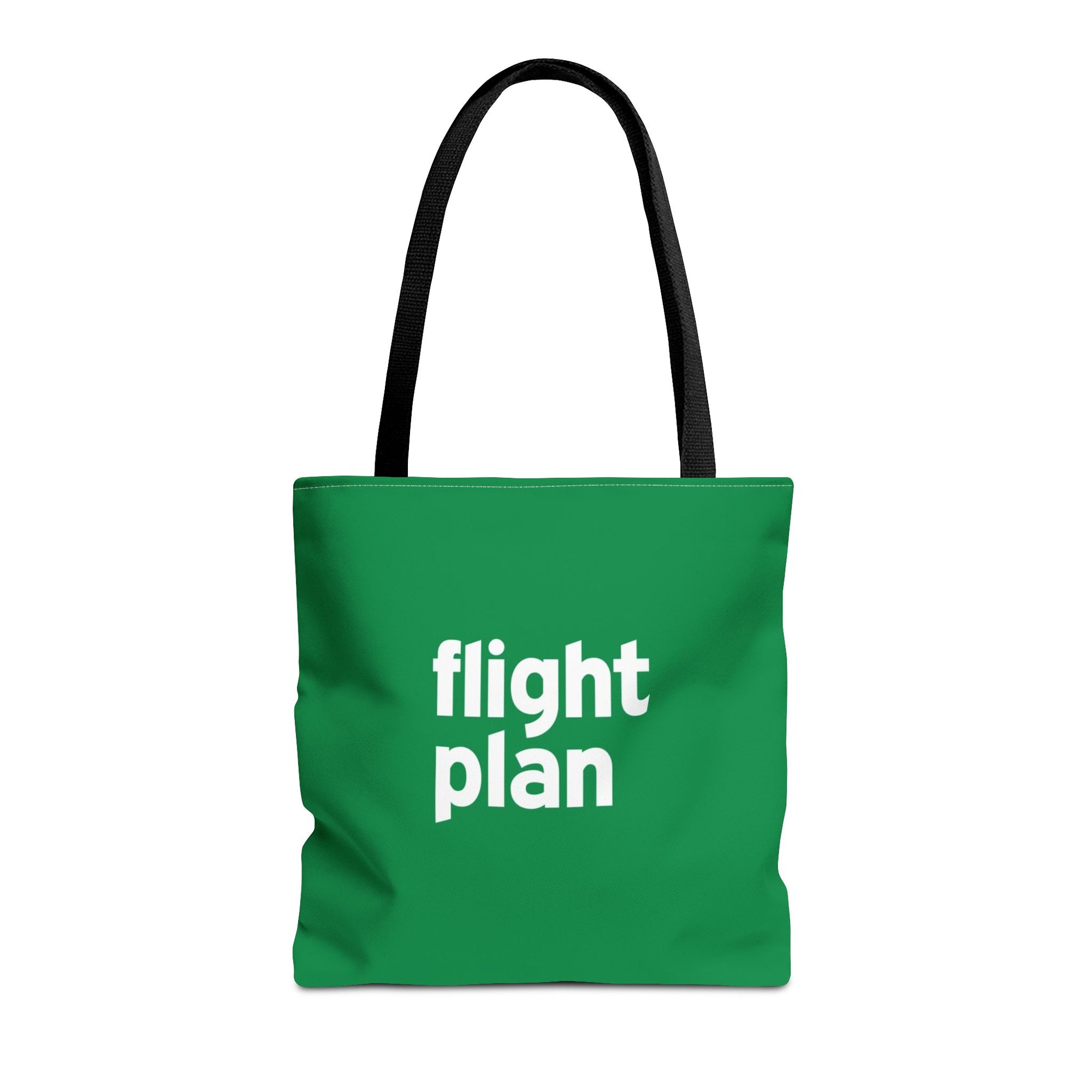Flight Plan Tote Bag — Printed Green Travel Tote