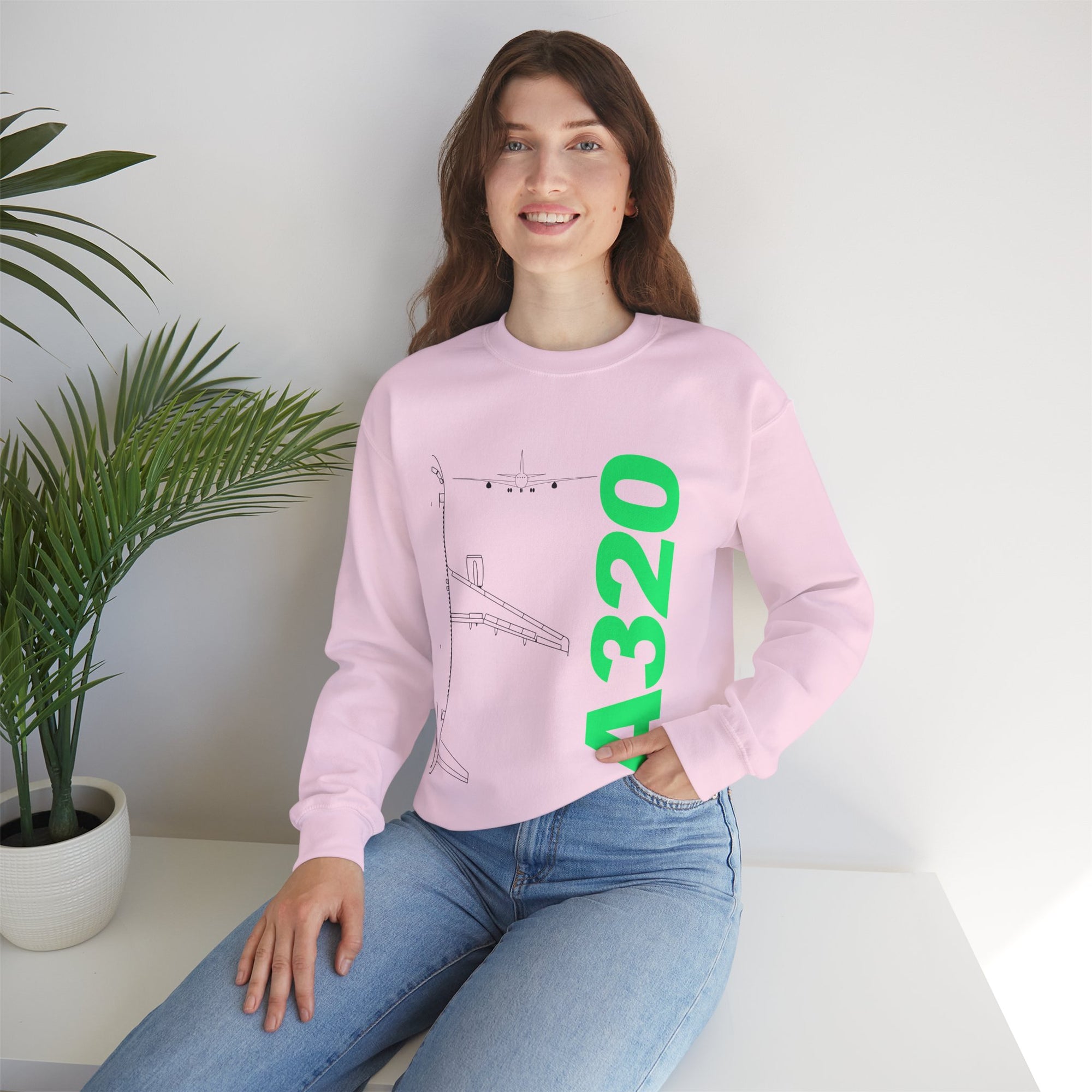 Airbus A320 Crewneck Sweatshirt - Travel Inspiring Cozy Apparel