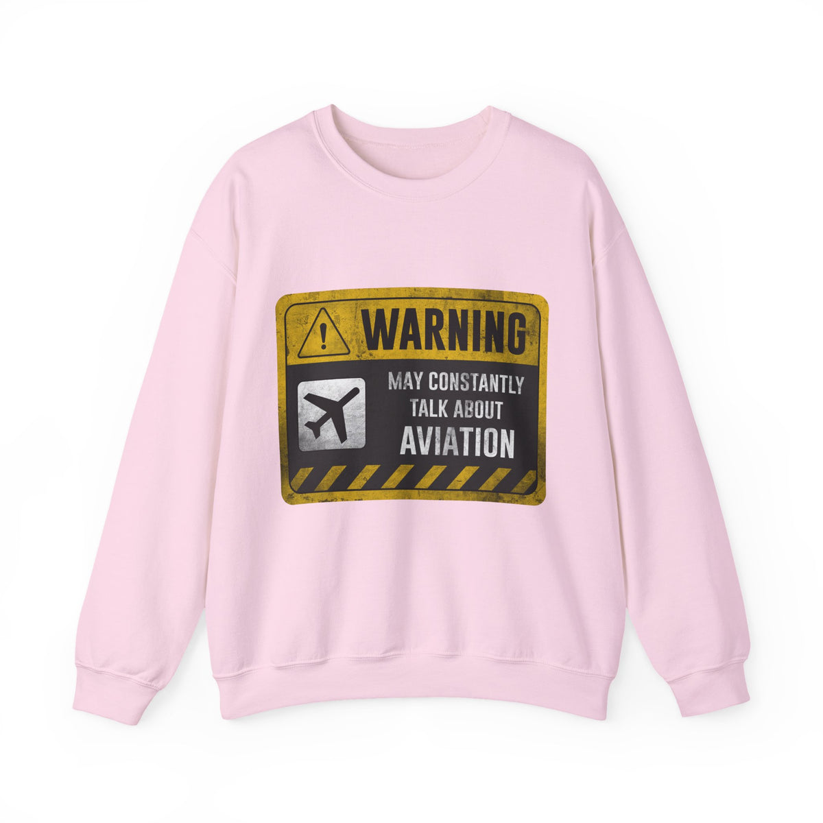 Warning May Constantly Talk About Aviation -  Crewneck Sweatshirt