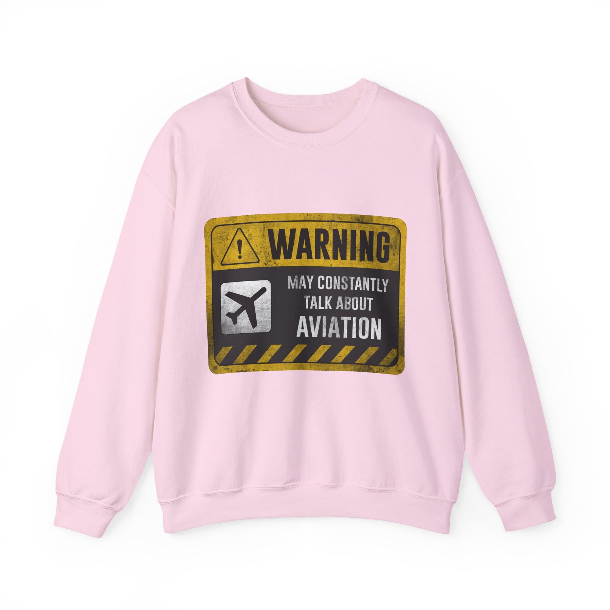 Warning May Constantly Talk About Aviation -  Crewneck Sweatshirt