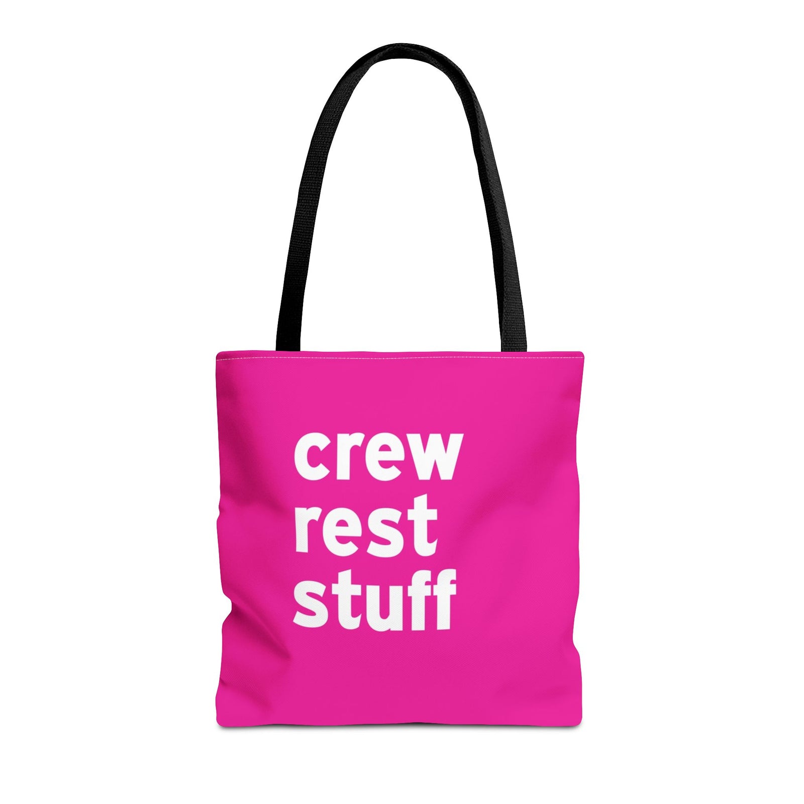 Crew Rest Stuff Tote Bag — Printed Green Travel Tote