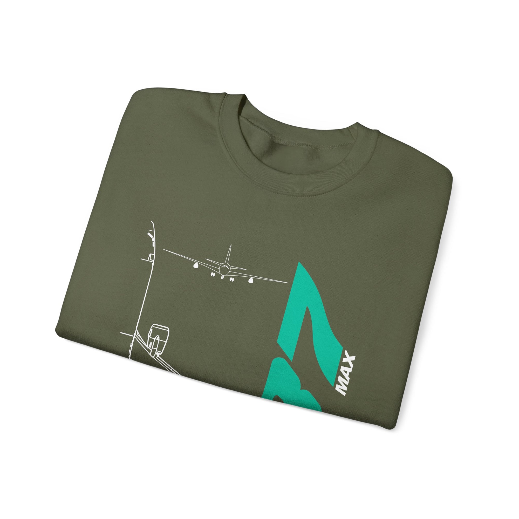 Boeing 737 Max Crewneck Sweatshirt - Travel Inspiring Cozy Apparel