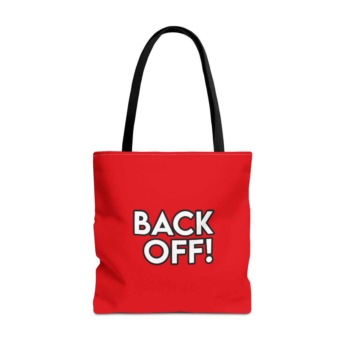 Back Off! Tote Bag — Printed Green Travel Tote