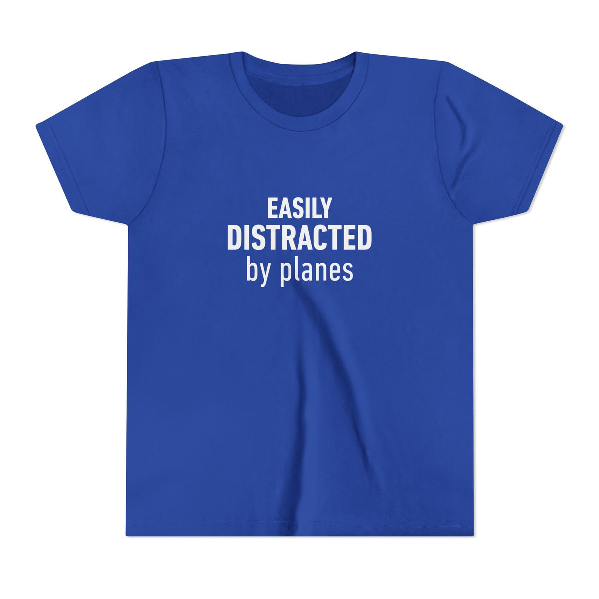 Easily Distracted by Planes - Unisex Youth Short Sleeve Tee