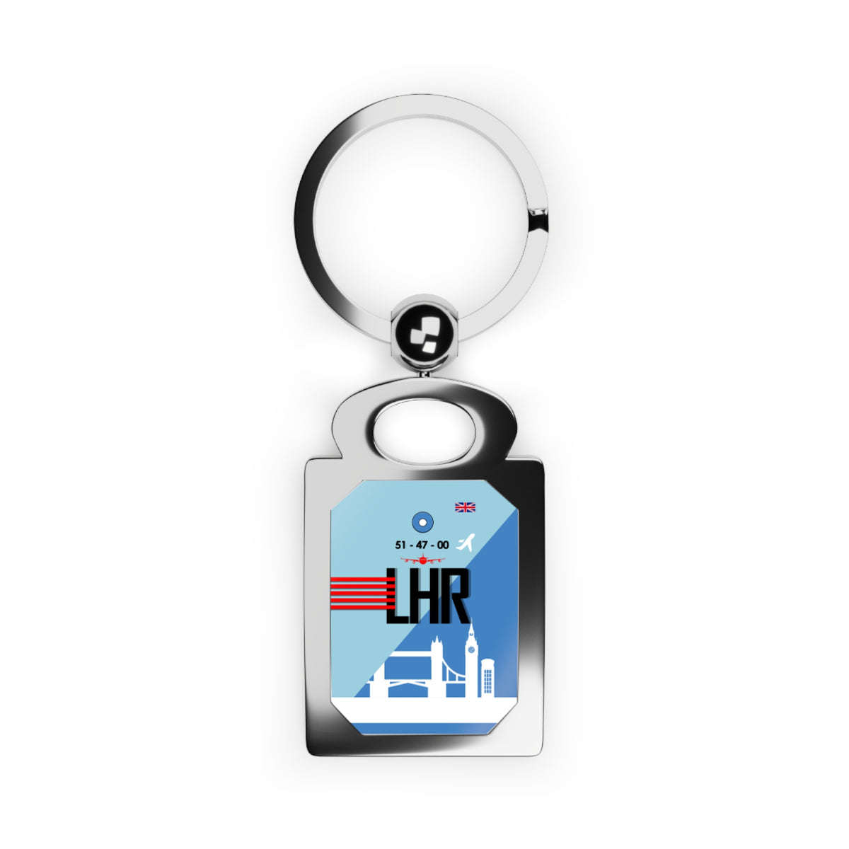 LHR - Rectangle Keyring