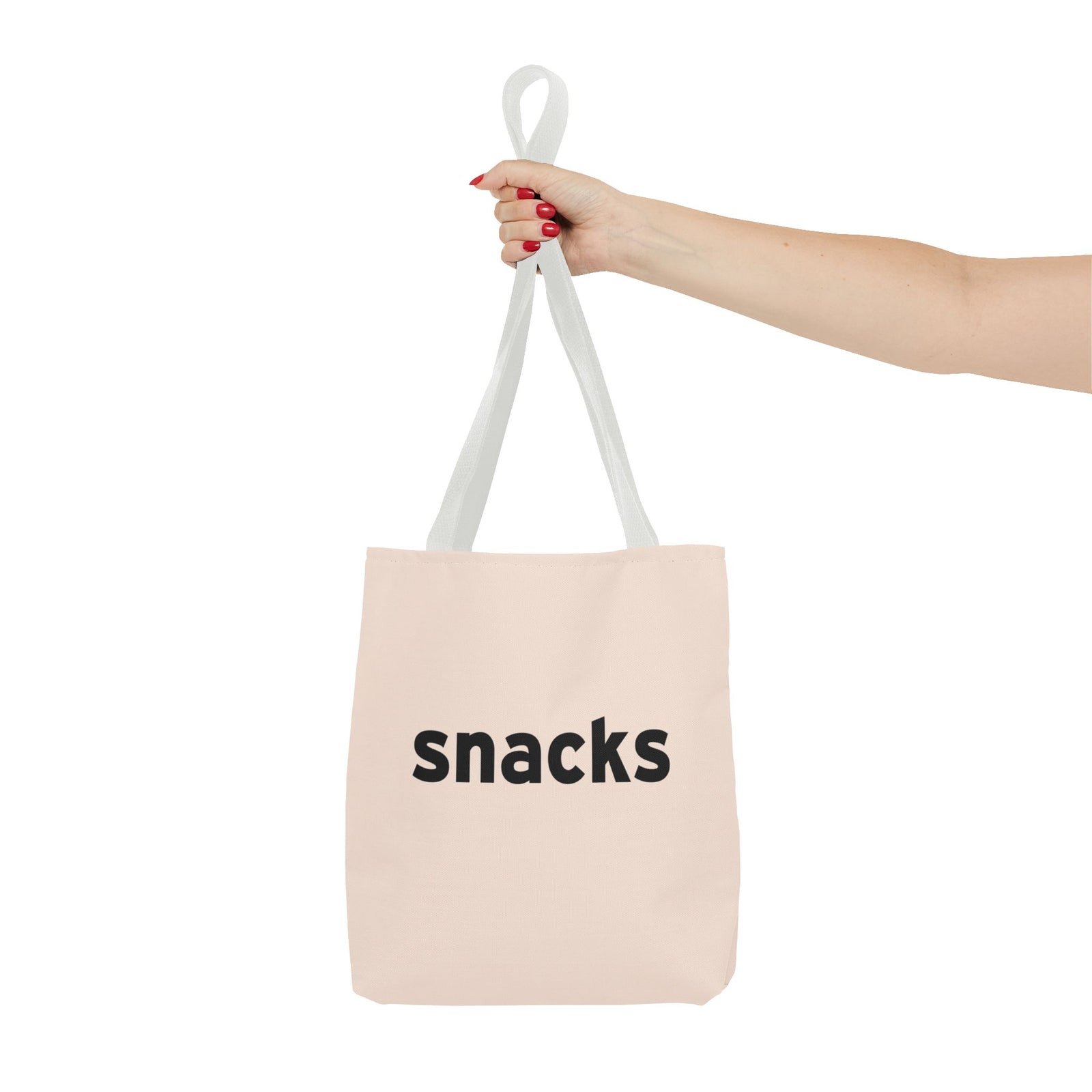 Snacks Tote Bag — Printed Green Travel Tote