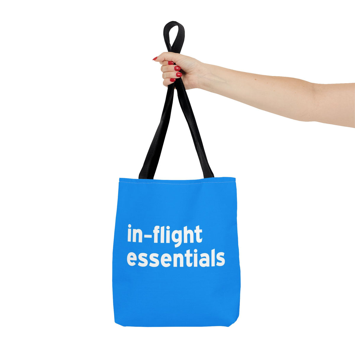 In Flight Essentials Tote Bag — Printed Green Travel Tote