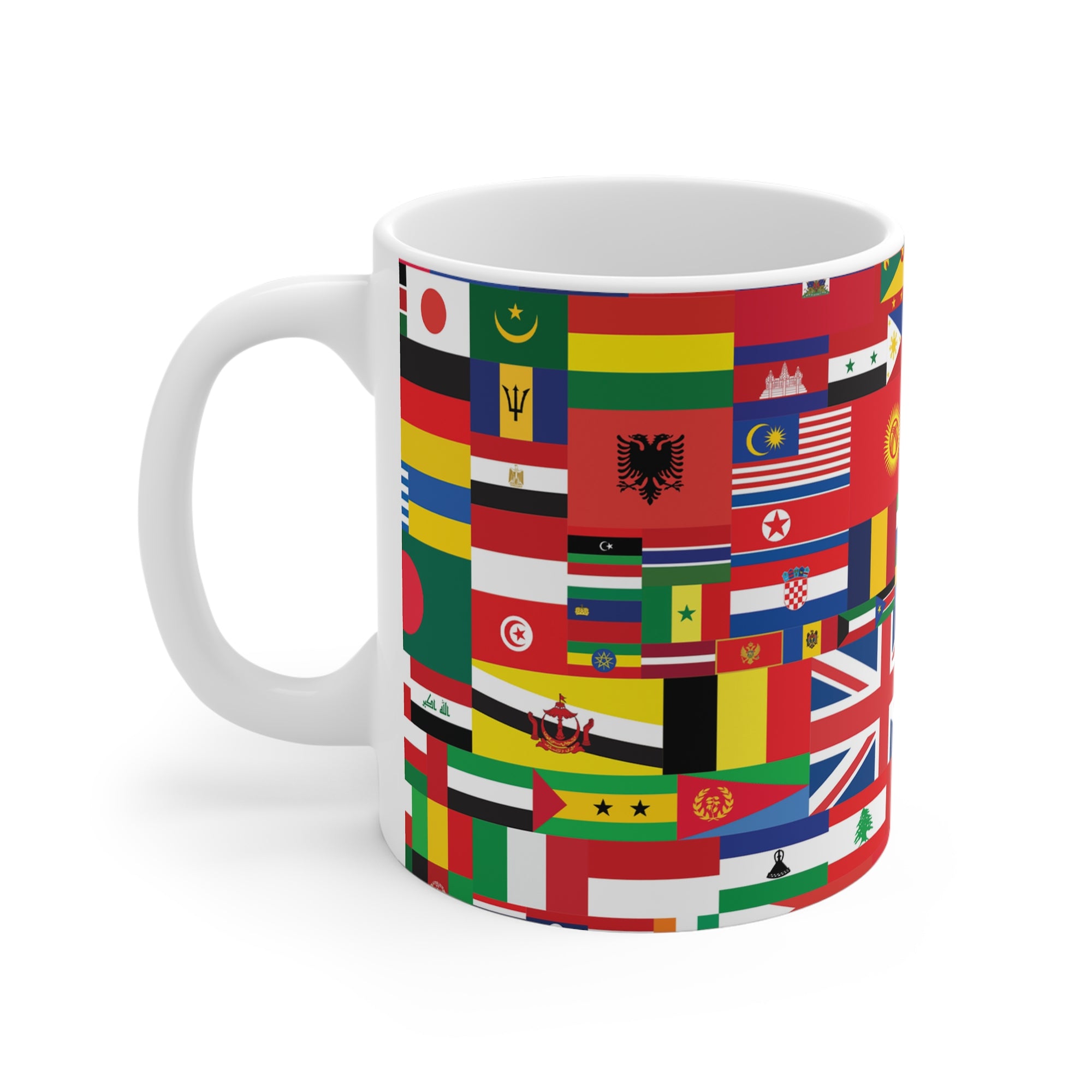 Flags - 11oz Ceramic Coffee Cup for Aviation Enthusiasts