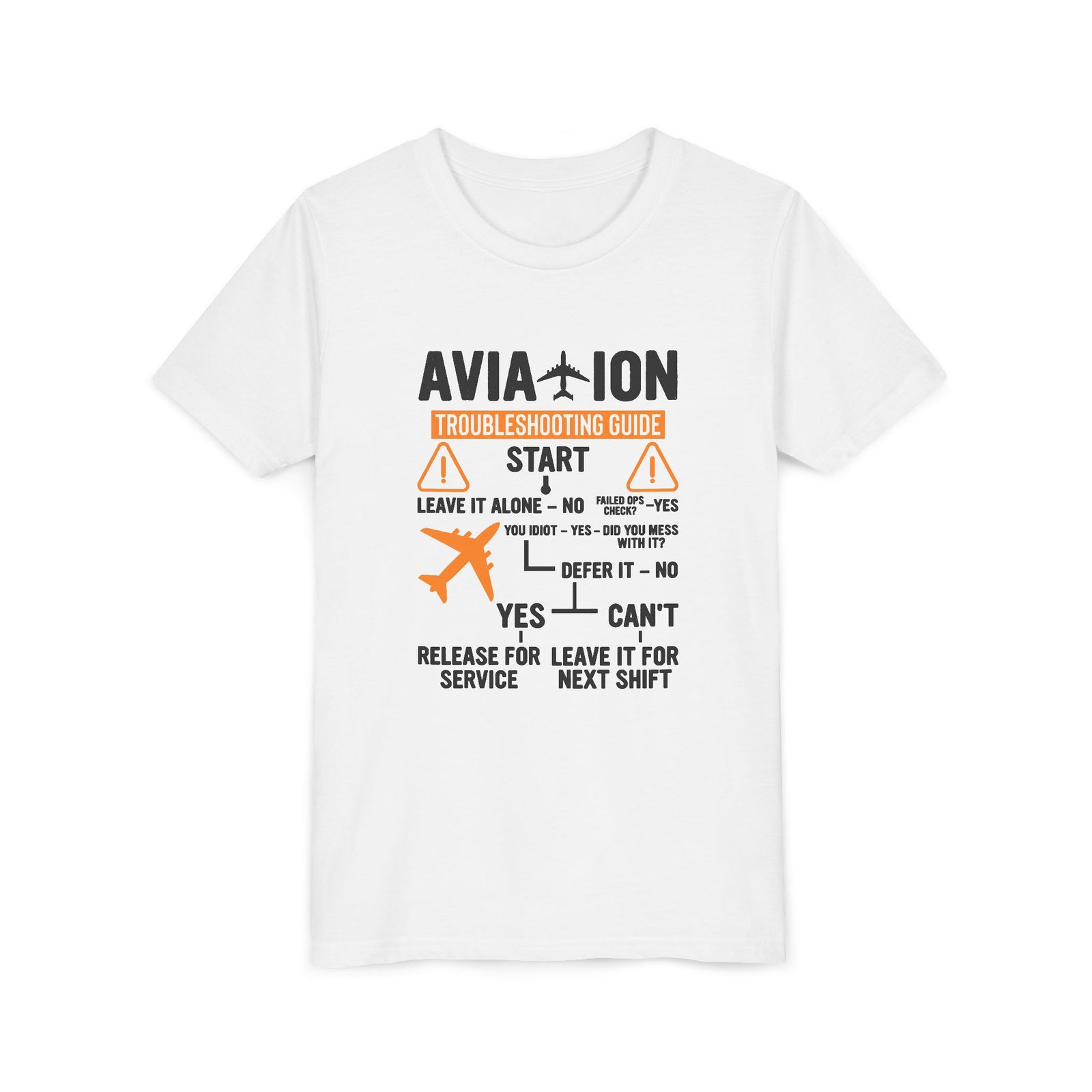 Aviation Troubleshooting Guide - Unisex Youth Short Sleeve Tee
