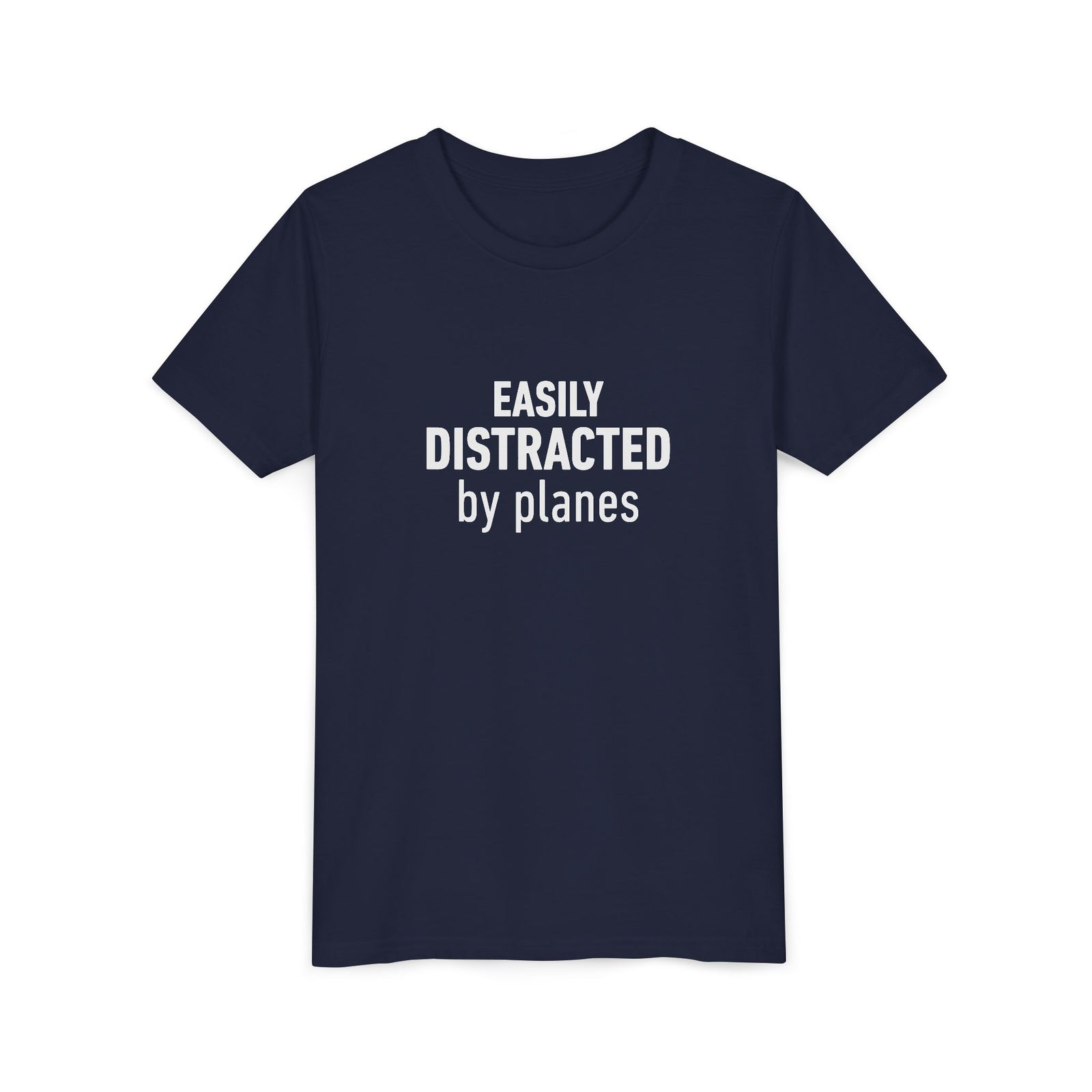 Easily Distracted by Planes - Unisex Youth Short Sleeve Tee